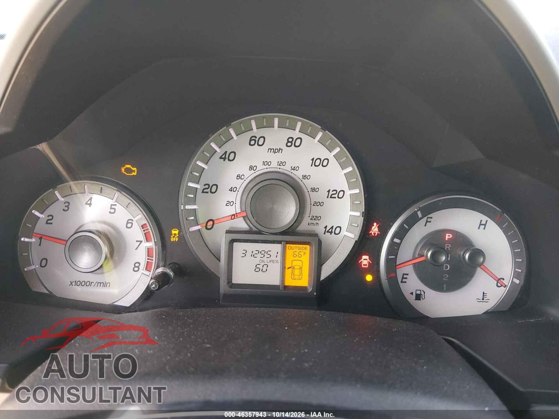 HONDA PILOT 2012 - 5FNYF3H53CB032403