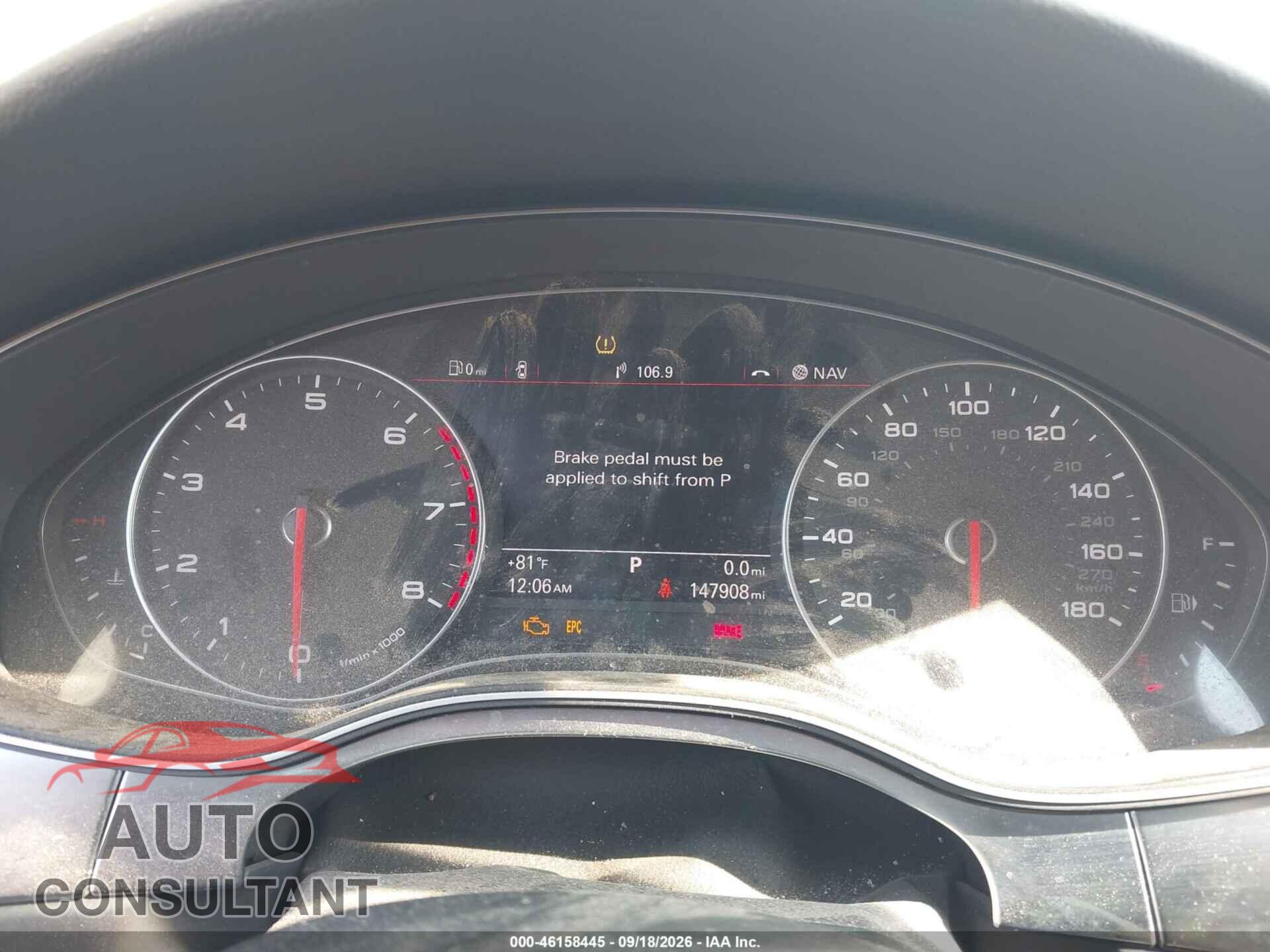 AUDI A6 2012 - WAUDFBFC4CN072126