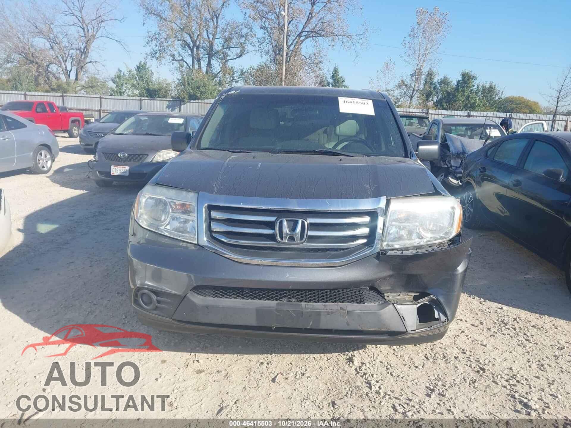 HONDA PILOT 2013 - 5FNYF4H22DB073036