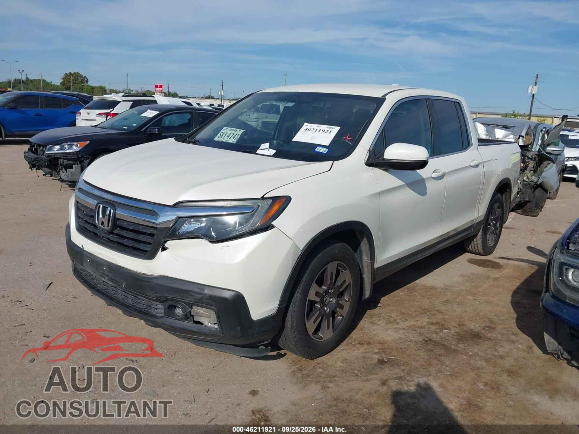 HONDA RIDGELINE 2017 - 5FPYK2F5XHB005562