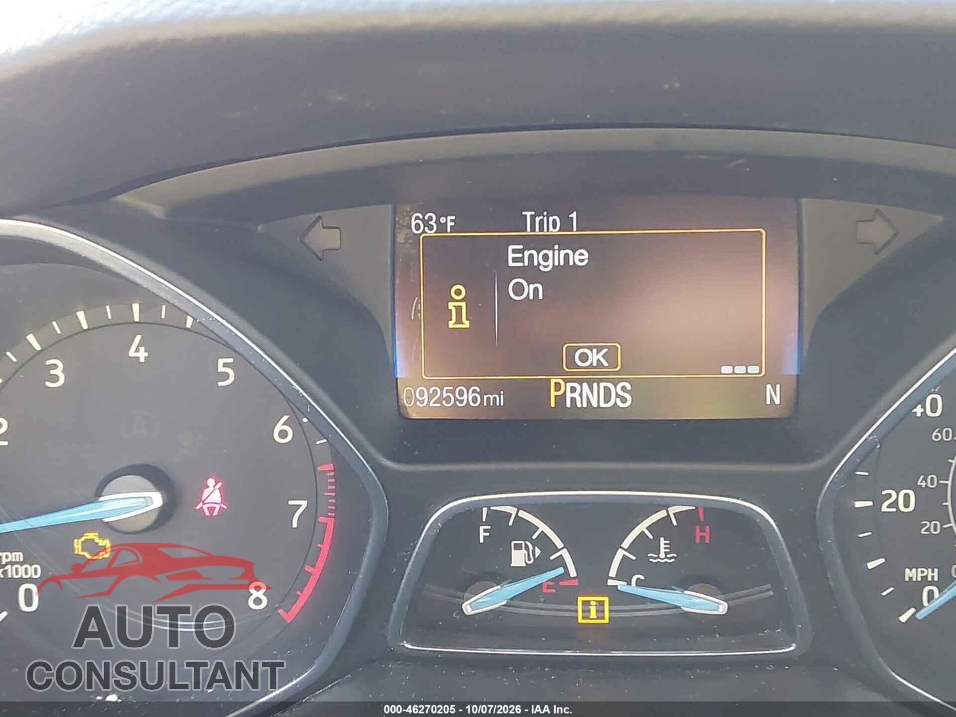 FORD FOCUS 2018 - 1FADP3J26JL314935