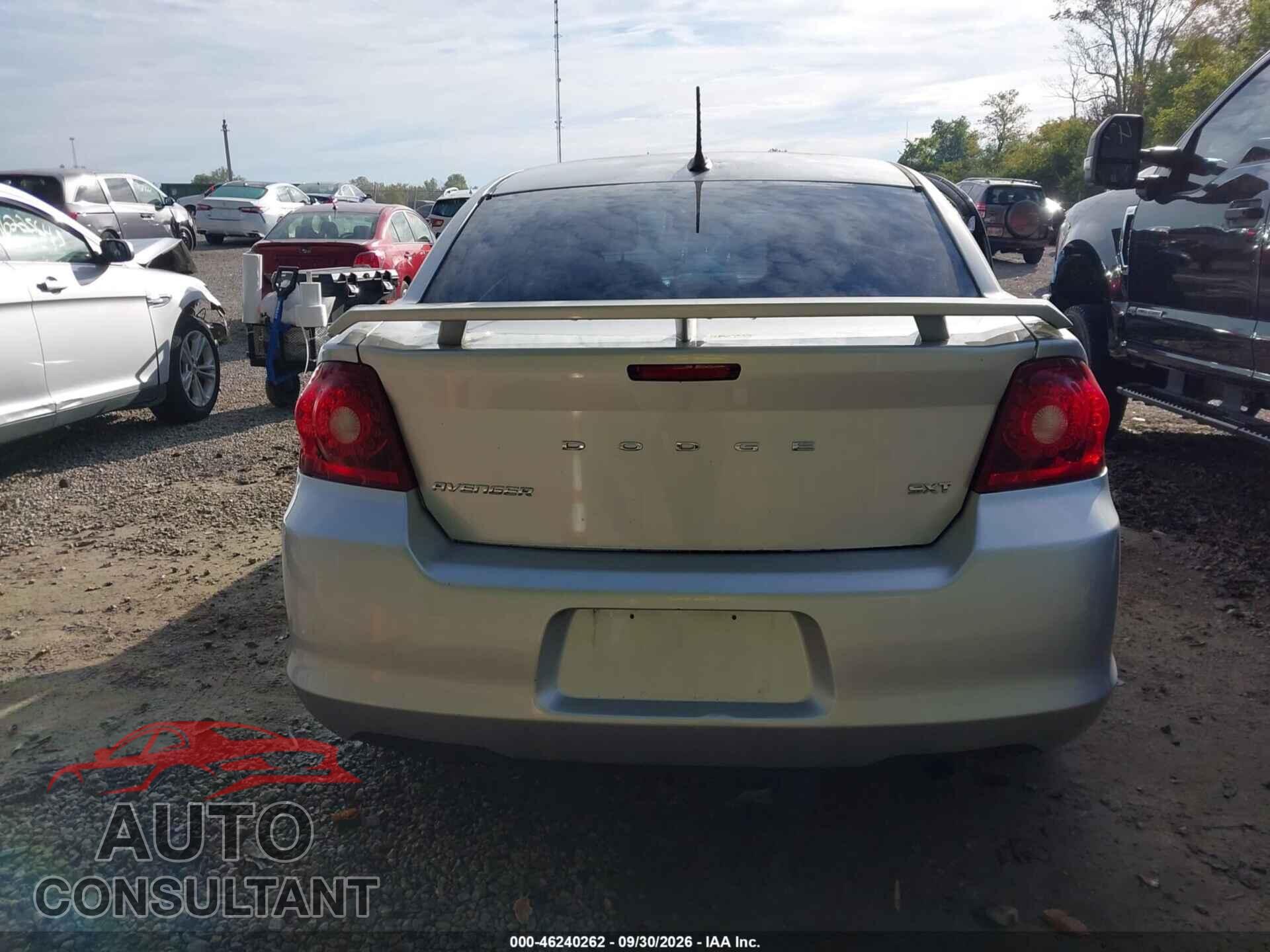 DODGE AVENGER 2012 - 1C3CDZCB1CN183326