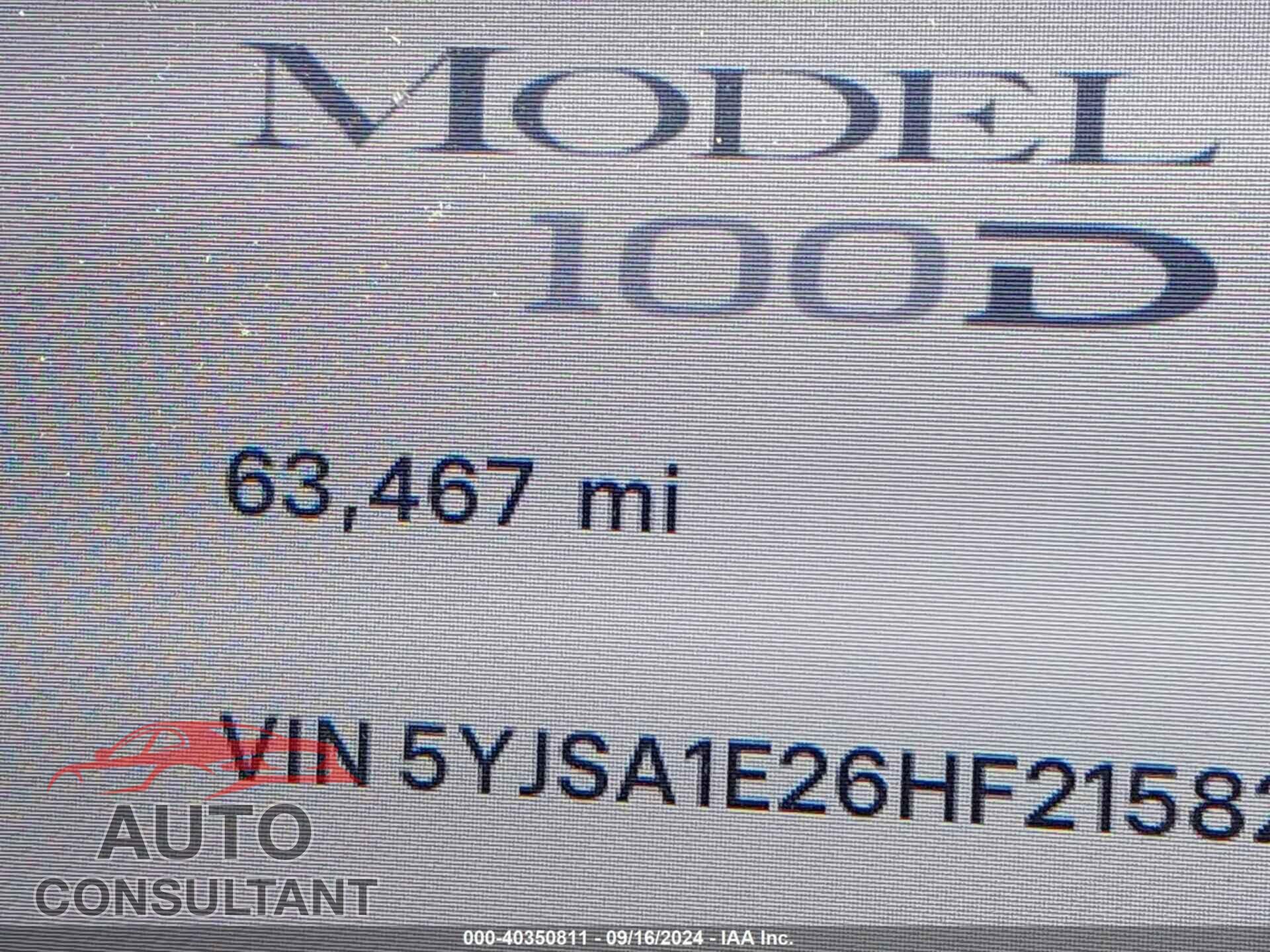 TESLA MODEL S 2017 - 5YJSA1E26HF215823