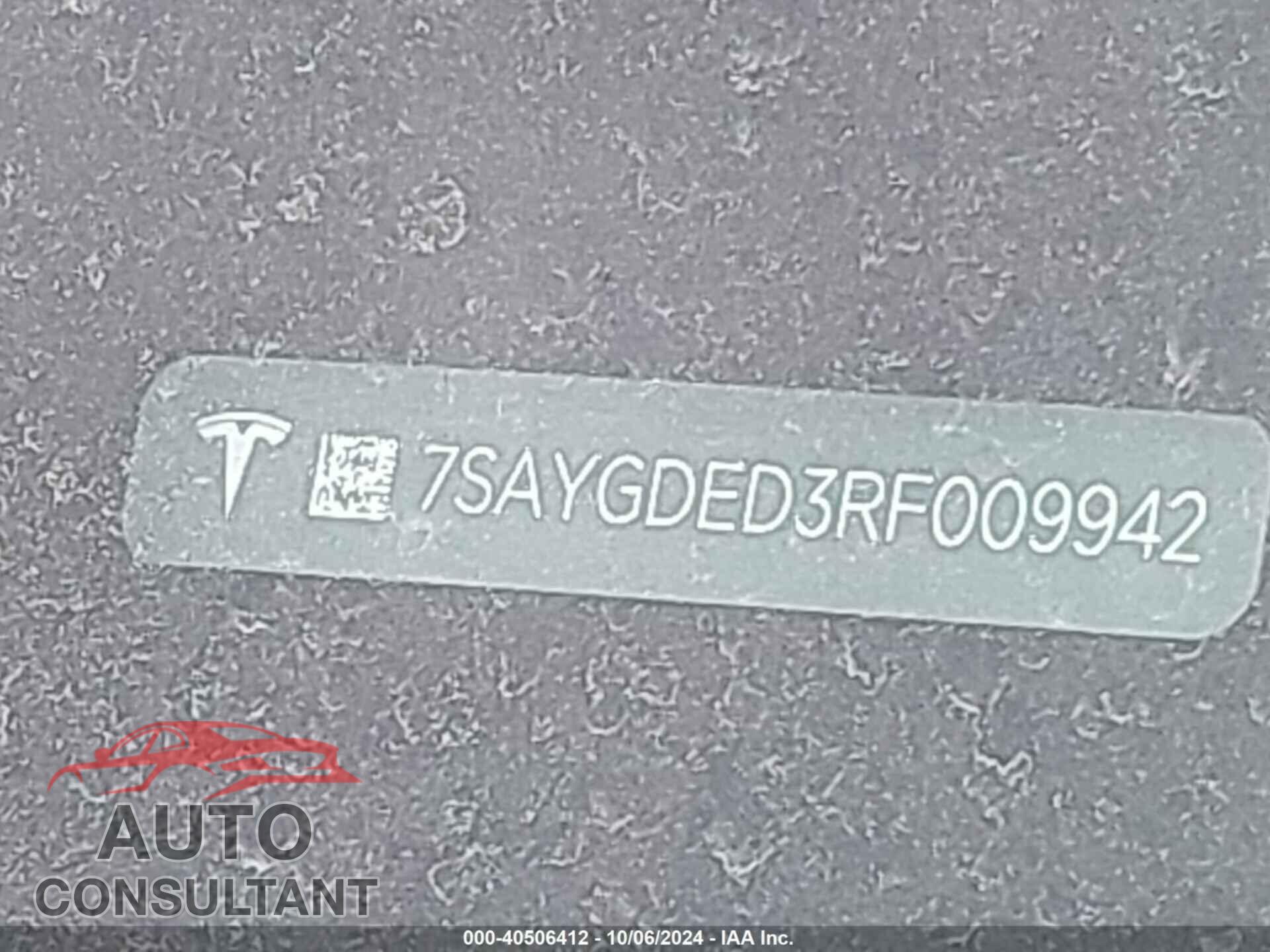 TESLA MODEL Y 2024 - 7SAYGDED3RF009942