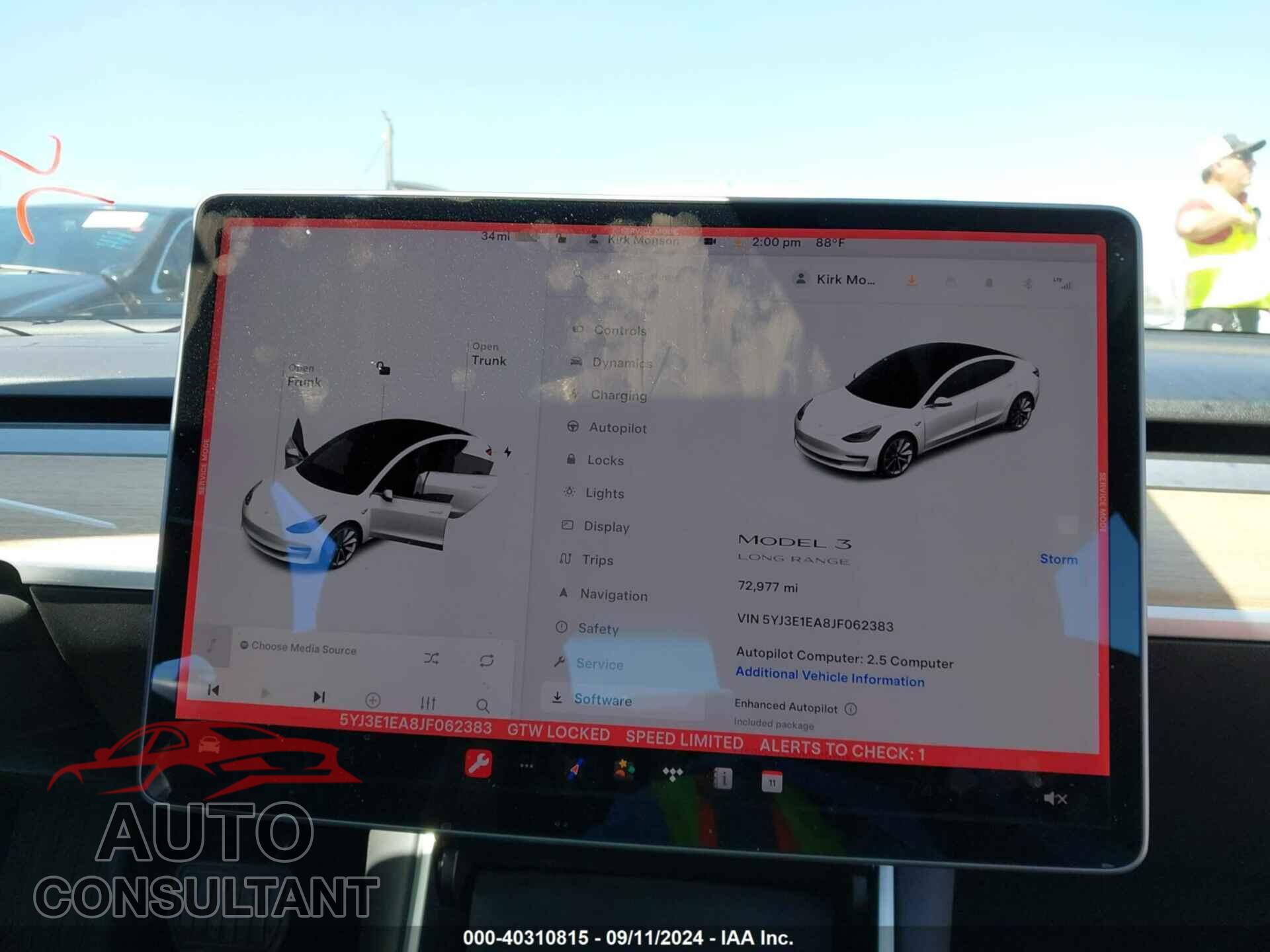 TESLA MODEL 3 2018 - 5YJ3E1EA8JF062383
