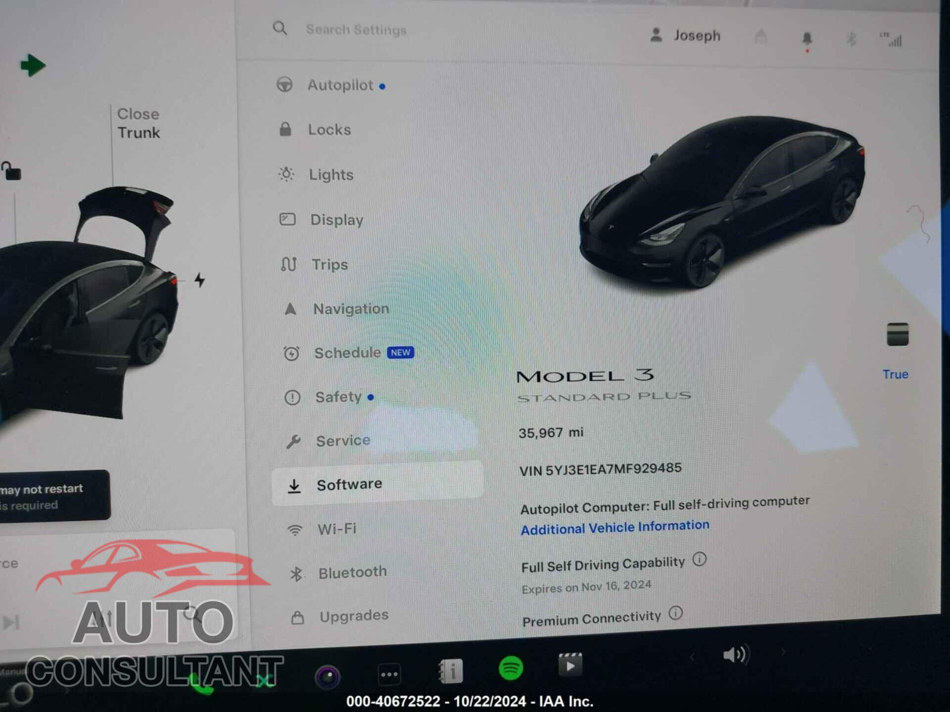 TESLA MODEL 3 2021 - 5YJ3E1EA7MF929485