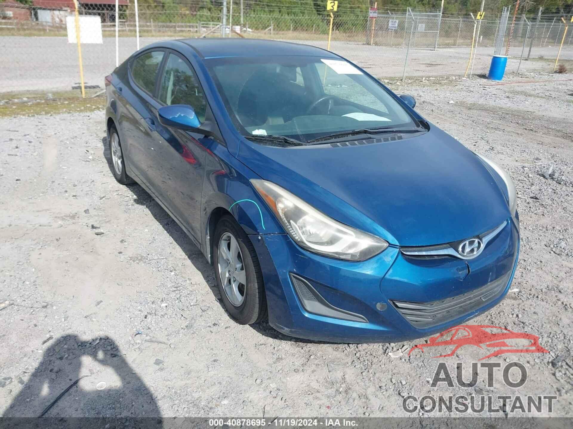 HYUNDAI ELANTRA 2014 - KMHDH4AE5EU084954