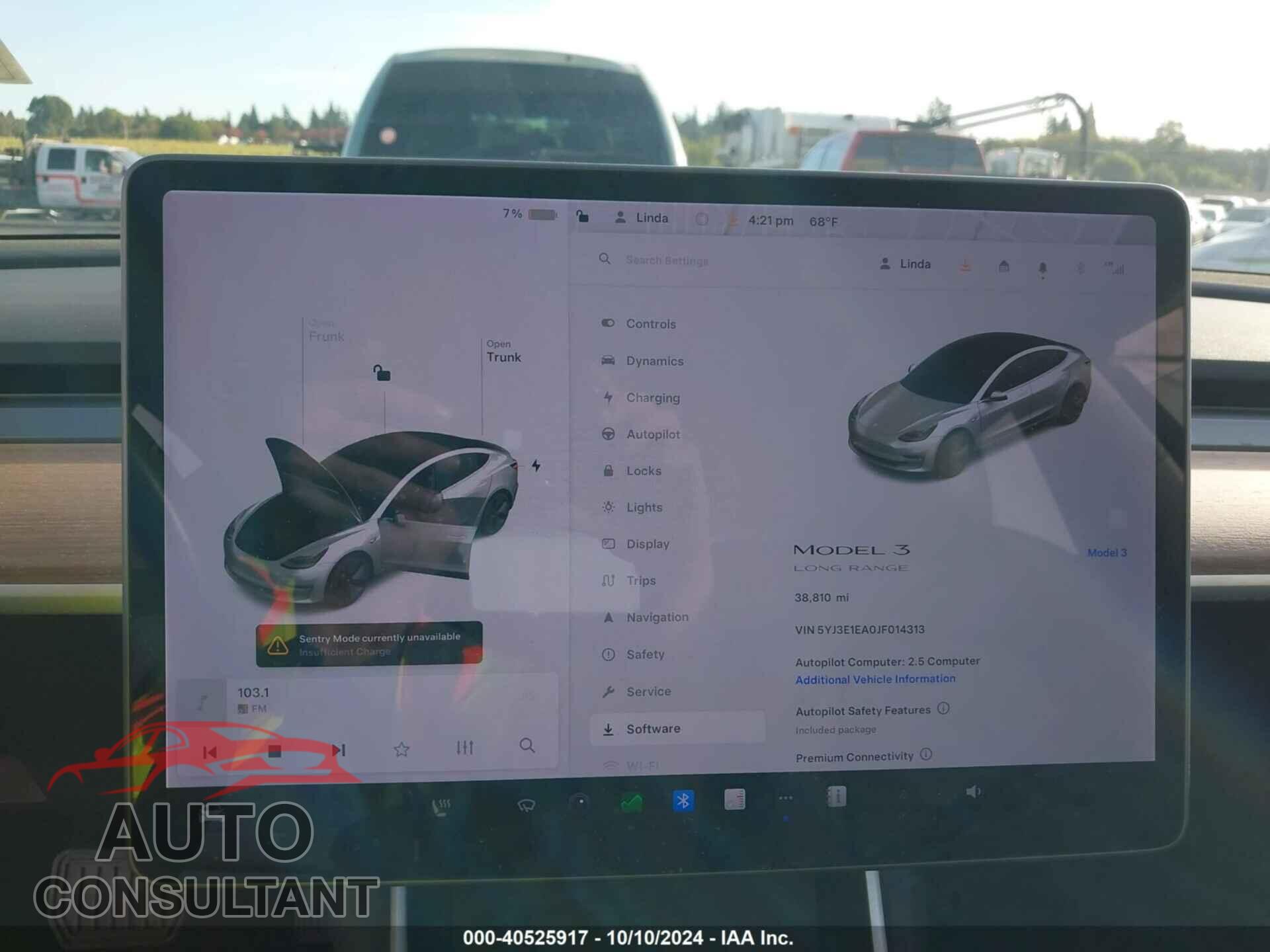 TESLA MODEL 3 2018 - 5YJ3E1EA0JF014313