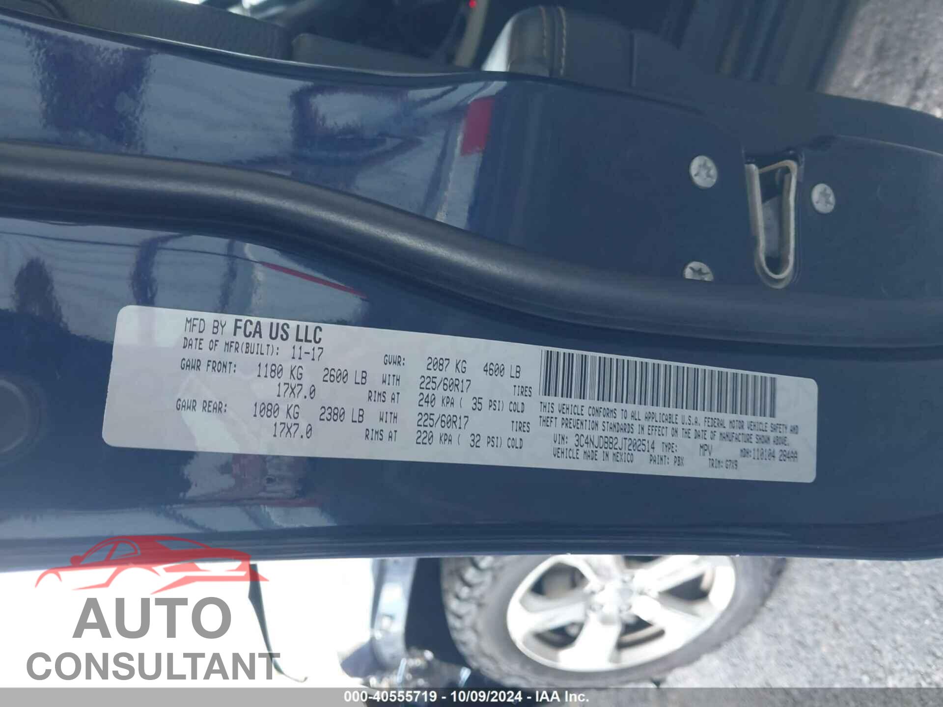 JEEP COMPASS 2018 - 3C4NJDBB2JT202514