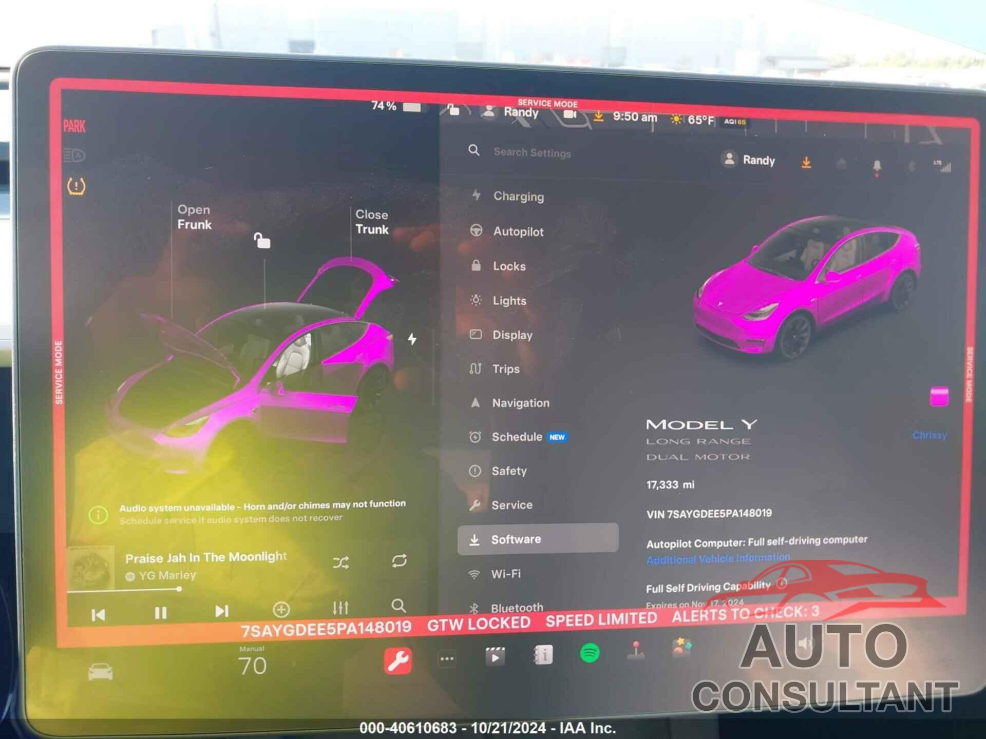 TESLA MODEL Y 2023 - 7SAYGDEE5PA148019