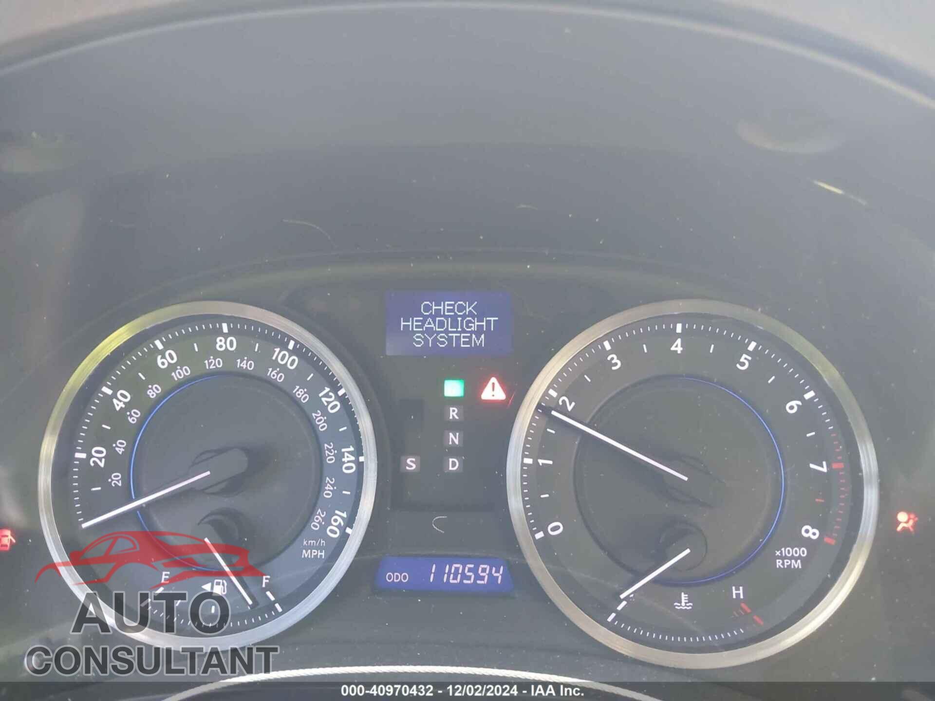 LEXUS IS 250 2011 - JTHBF5C28B5147737