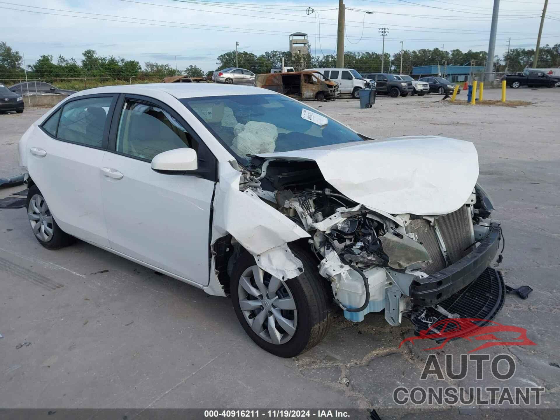 TOYOTA COROLLA 2016 - 2T1BURHEXGC744528