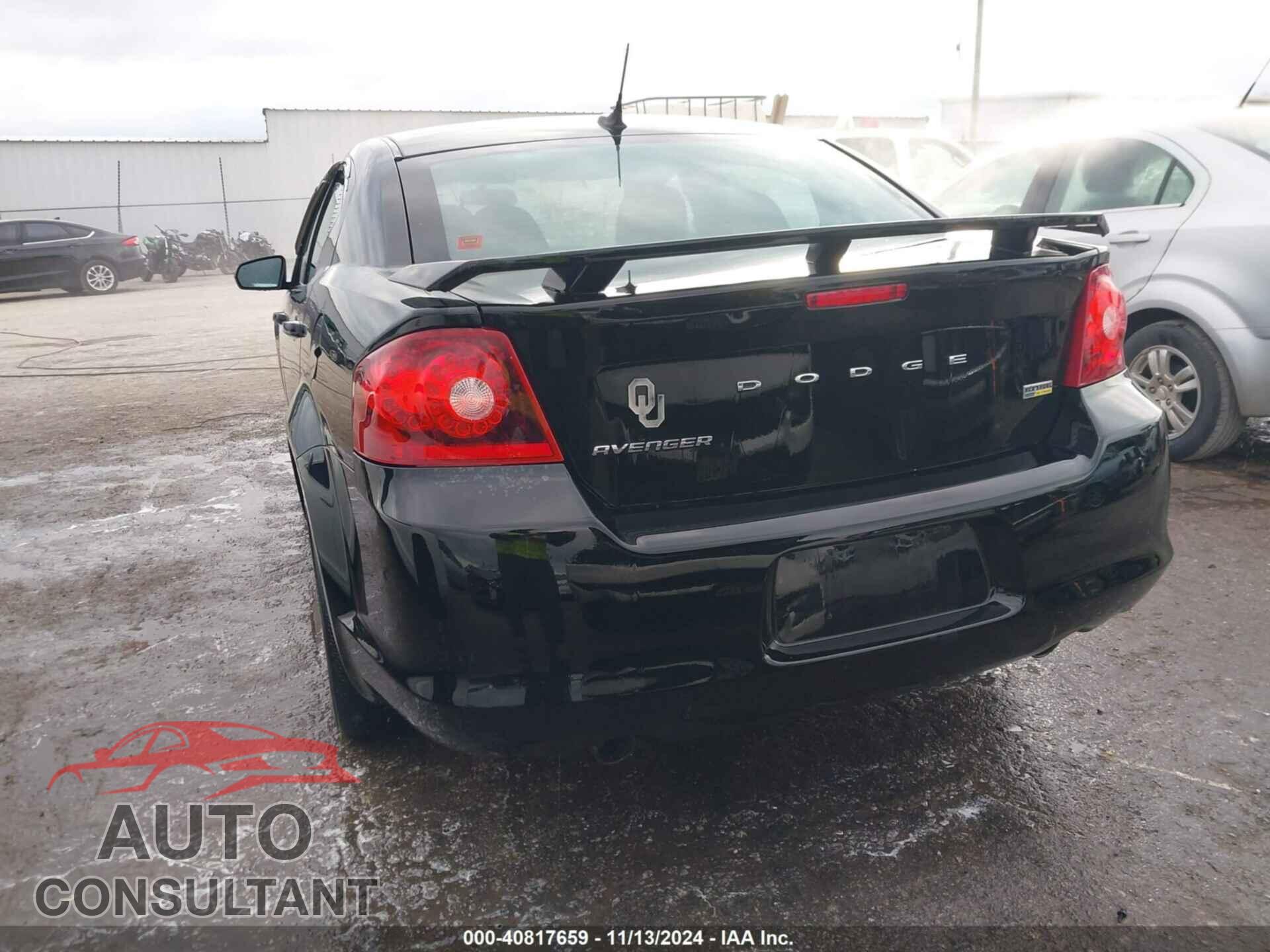 DODGE AVENGER 2012 - 1C3CDZEG9CN264602