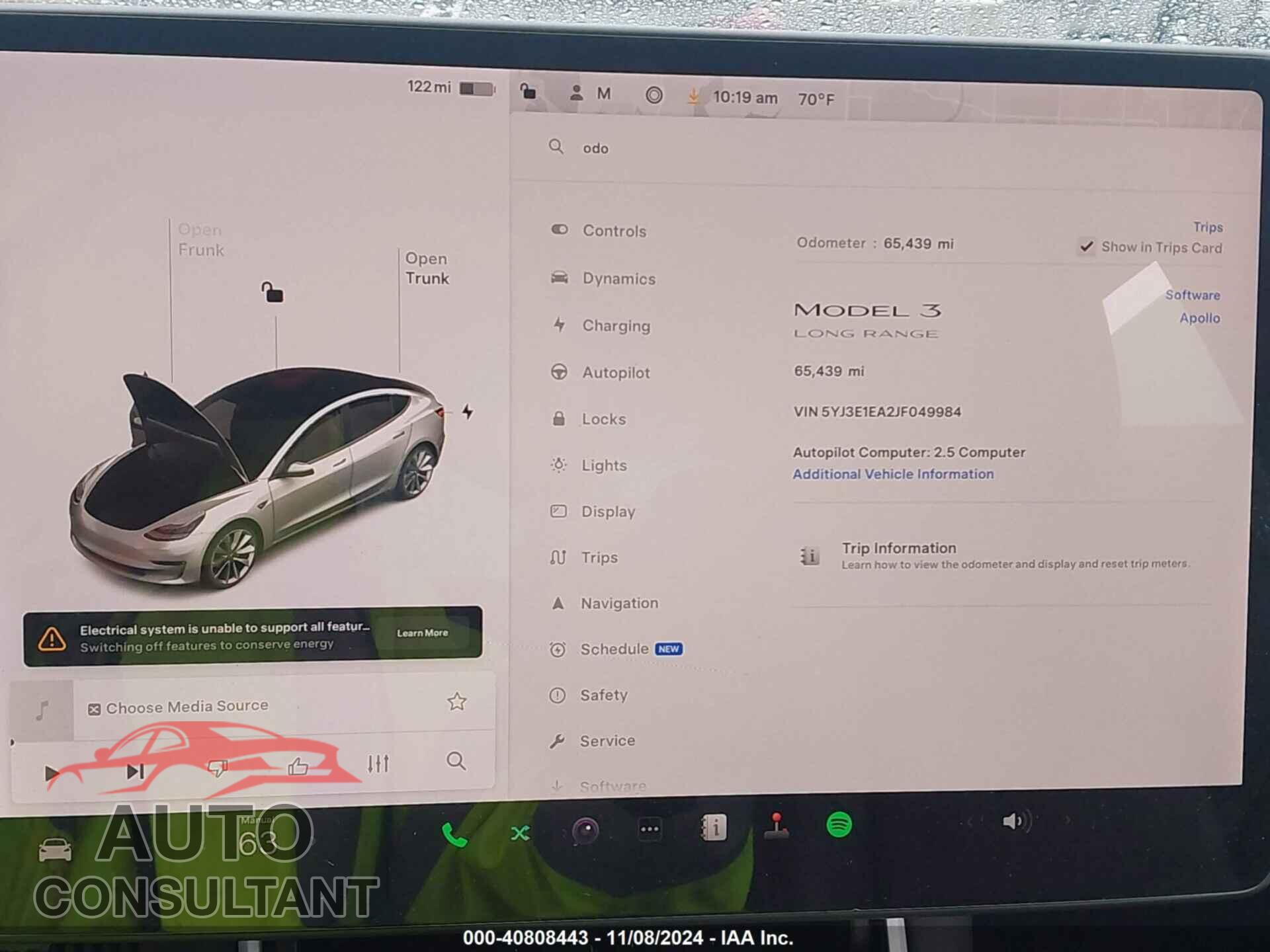 TESLA MODEL 3 2018 - 5YJ3E1EA2JF049984