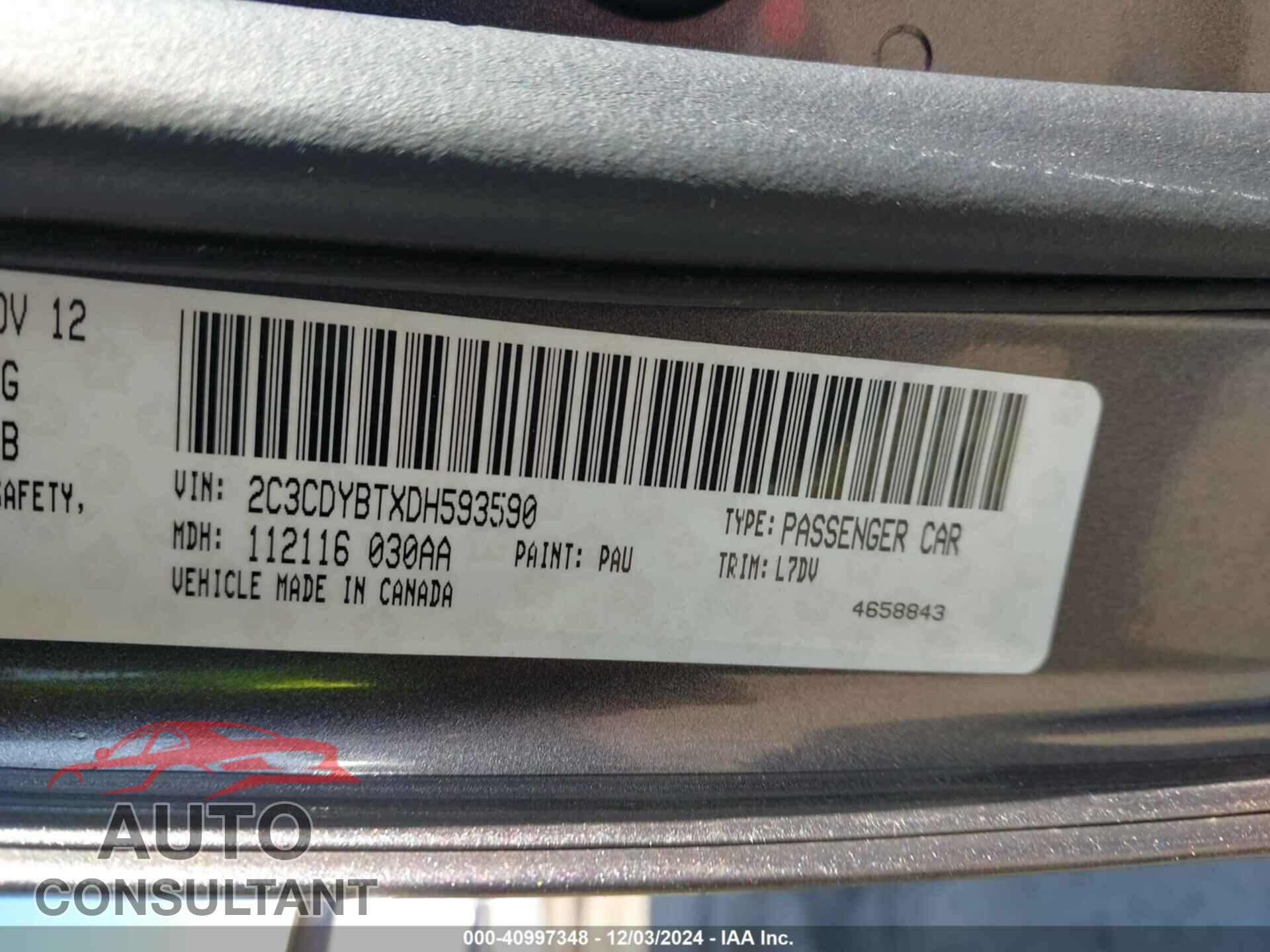 DODGE CHALLENGER 2013 - 2C3CDYBTXDH593590