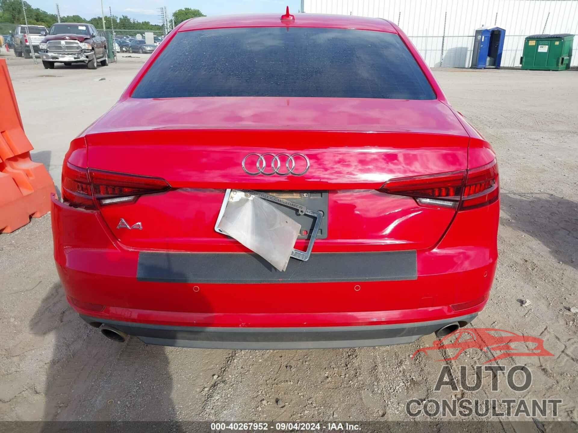 AUDI A4 2017 - WAUGNAF4XHN007775
