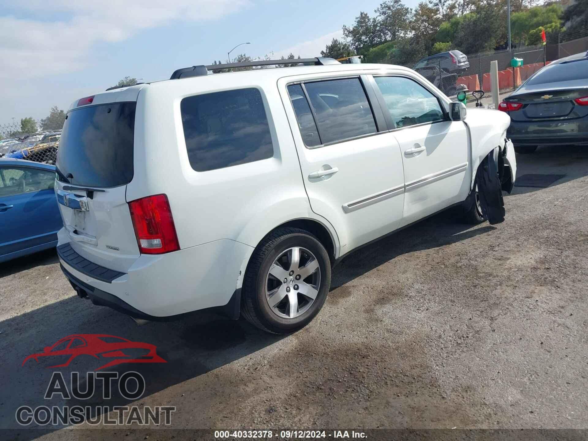 HONDA PILOT 2012 - 5FNYF3H95CB040070