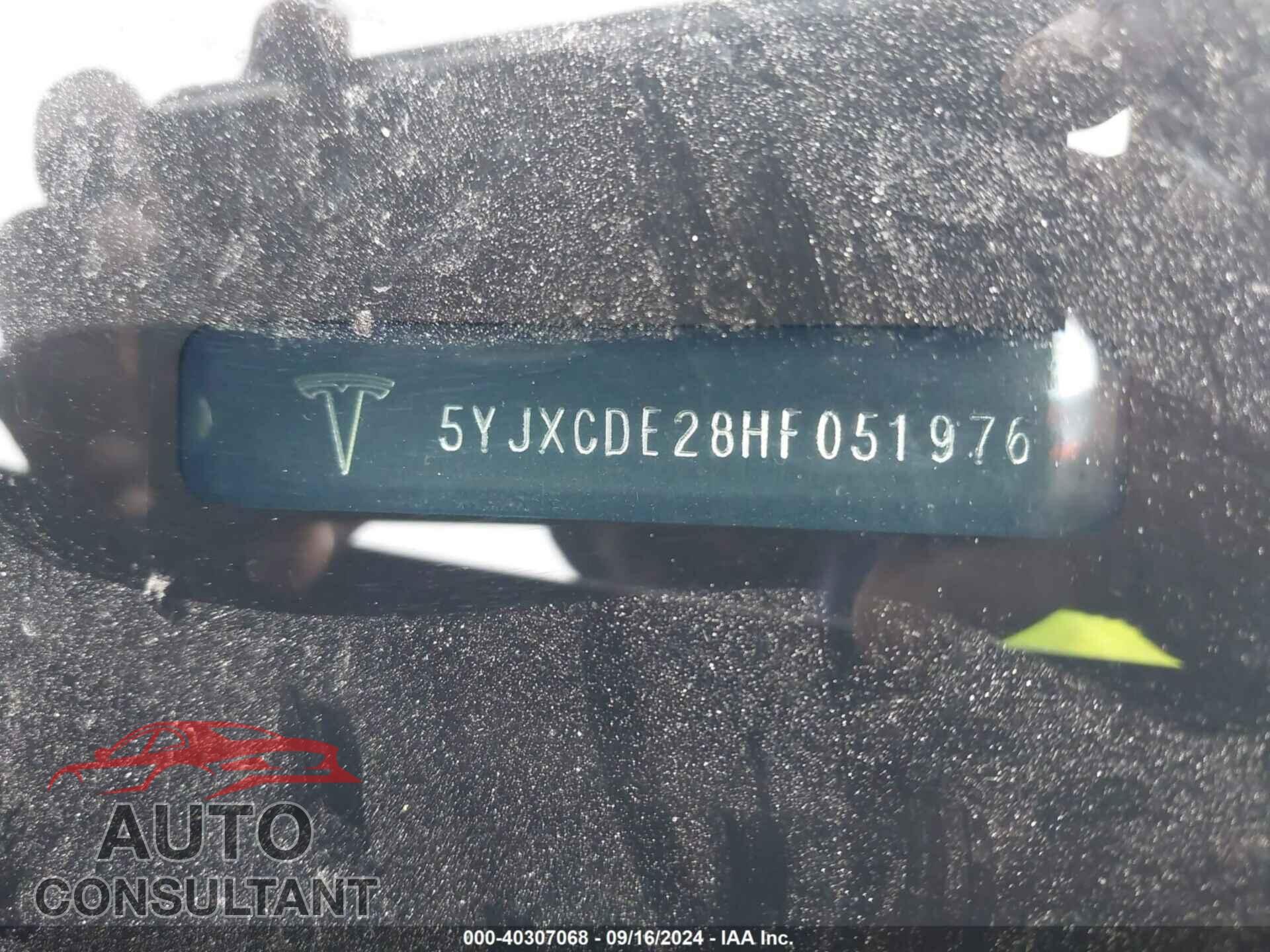 TESLA MODEL X 2017 - 5YJXCDE28HF051976