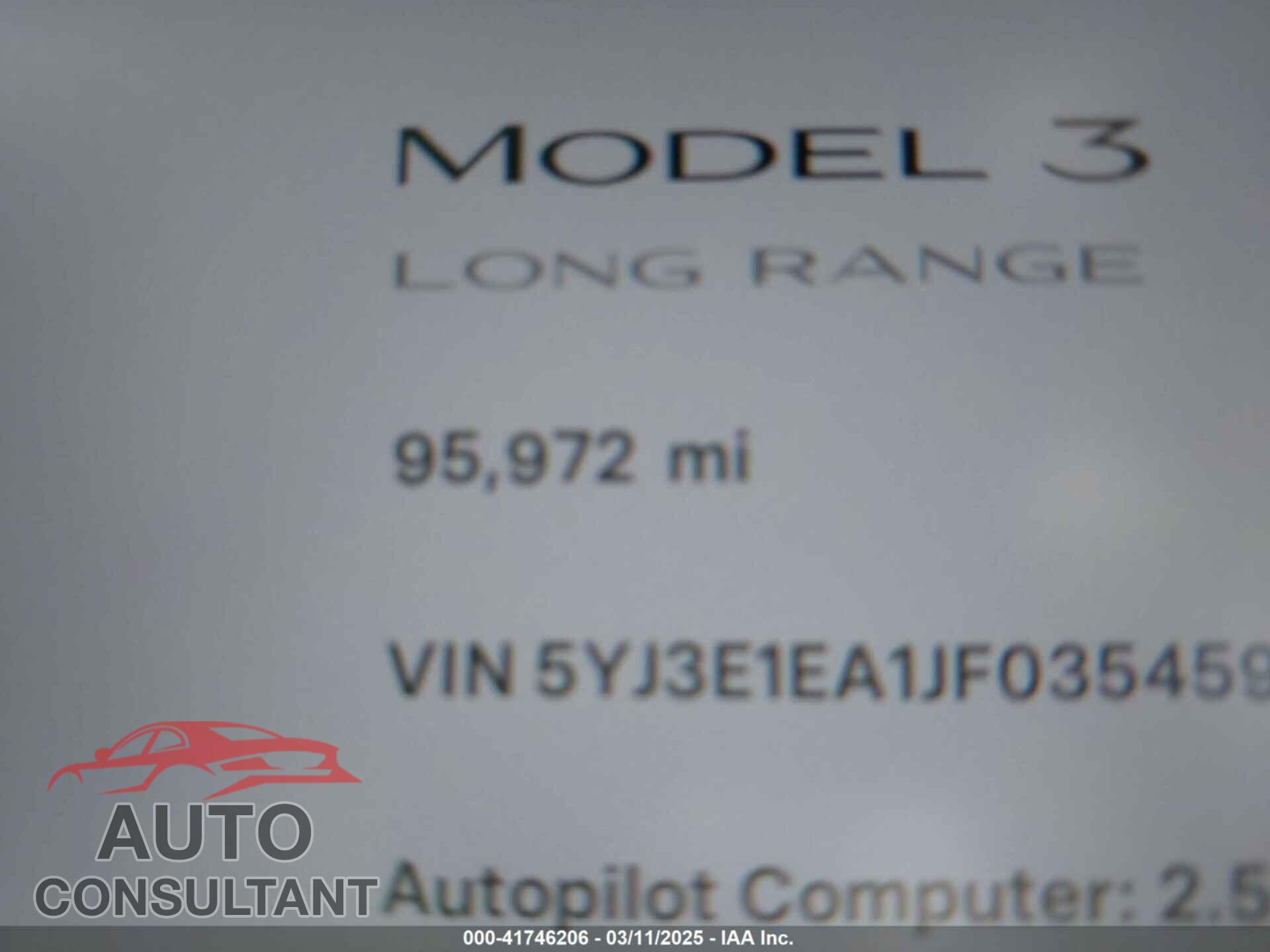 TESLA MODEL 3 2018 - 5YJ3E1EA1JF035459