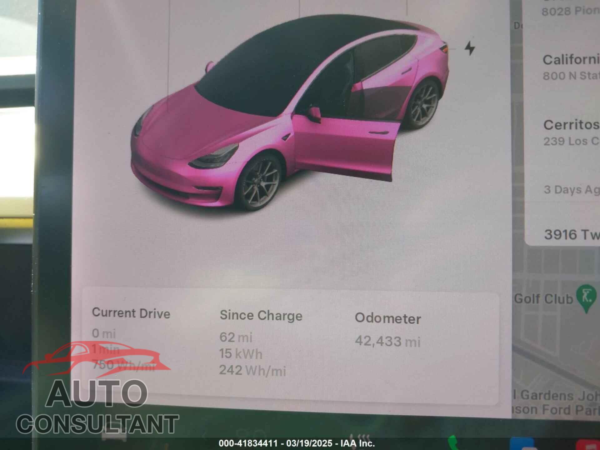 TESLA MODEL 3 2020 - 5YJ3E1EA1LF659765