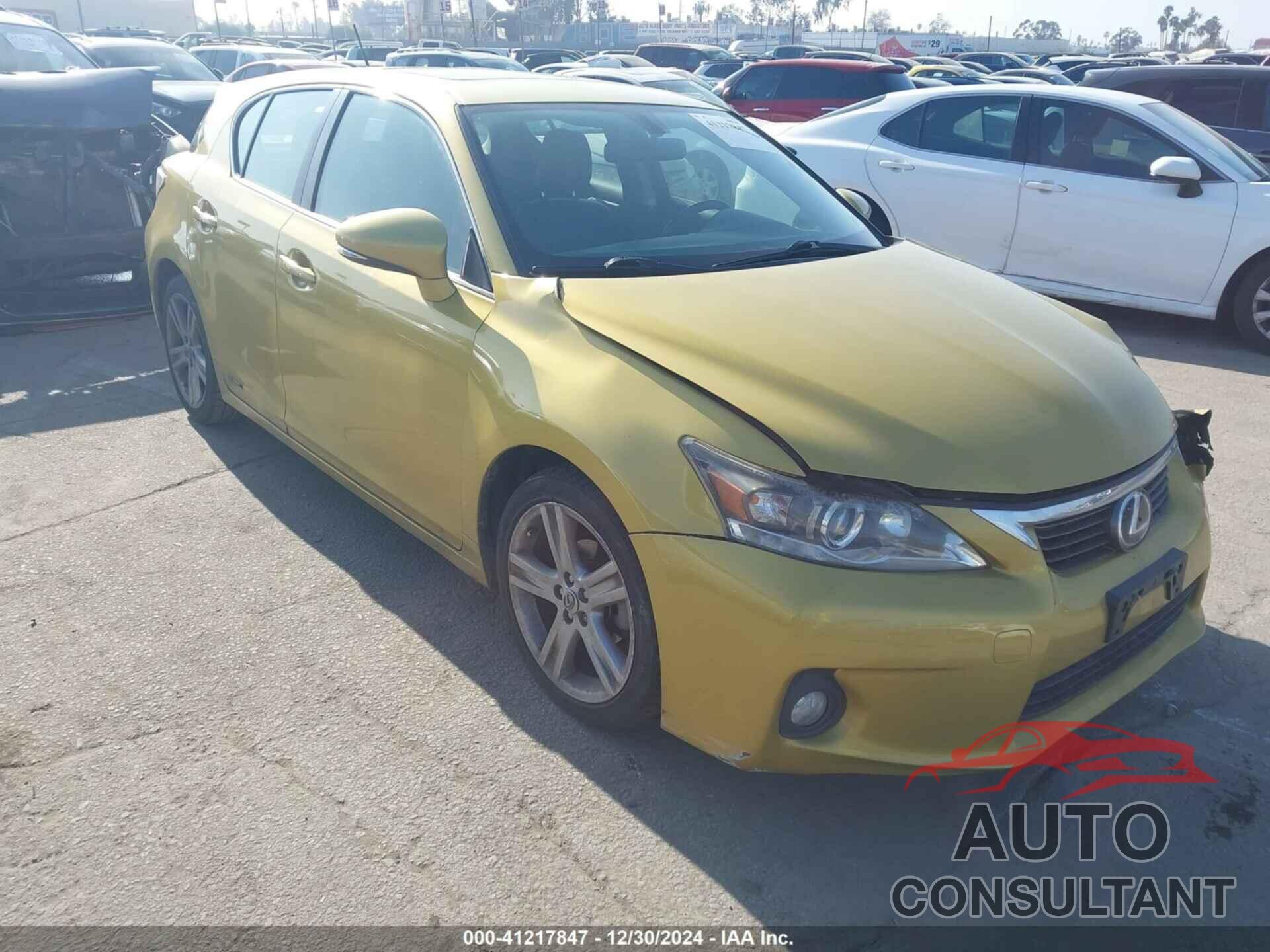 LEXUS CT 200H 2011 - JTHKD5BH8B2011900