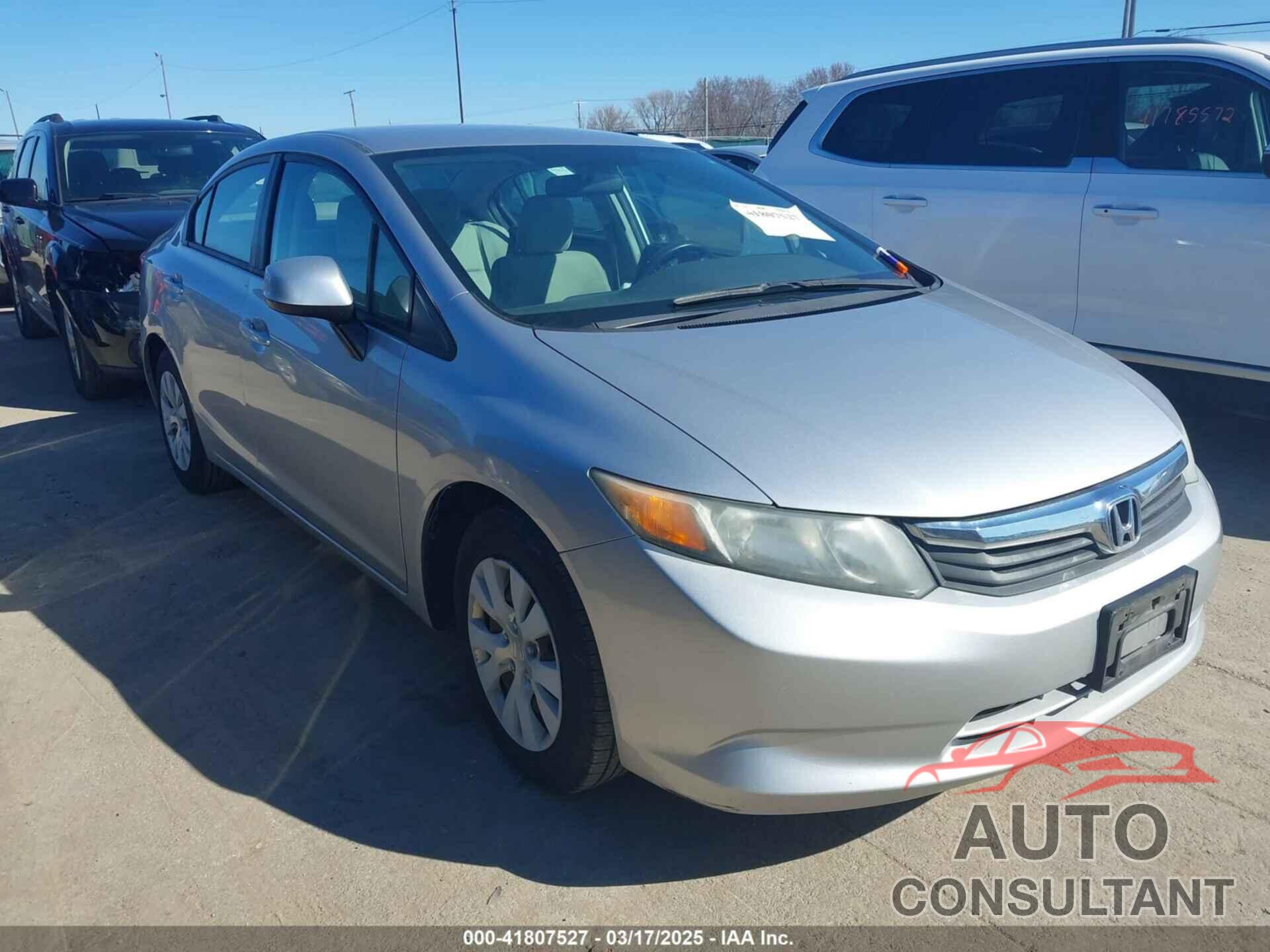 HONDA CIVIC 2012 - 19XFB2F51CE098437