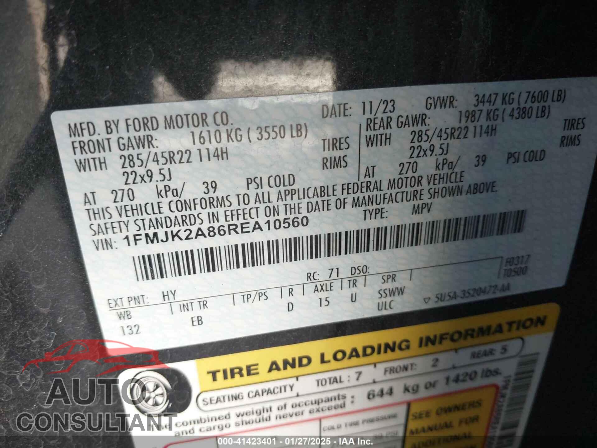 FORD EXPEDITION 2024 - 1FMJK2A86REA10560