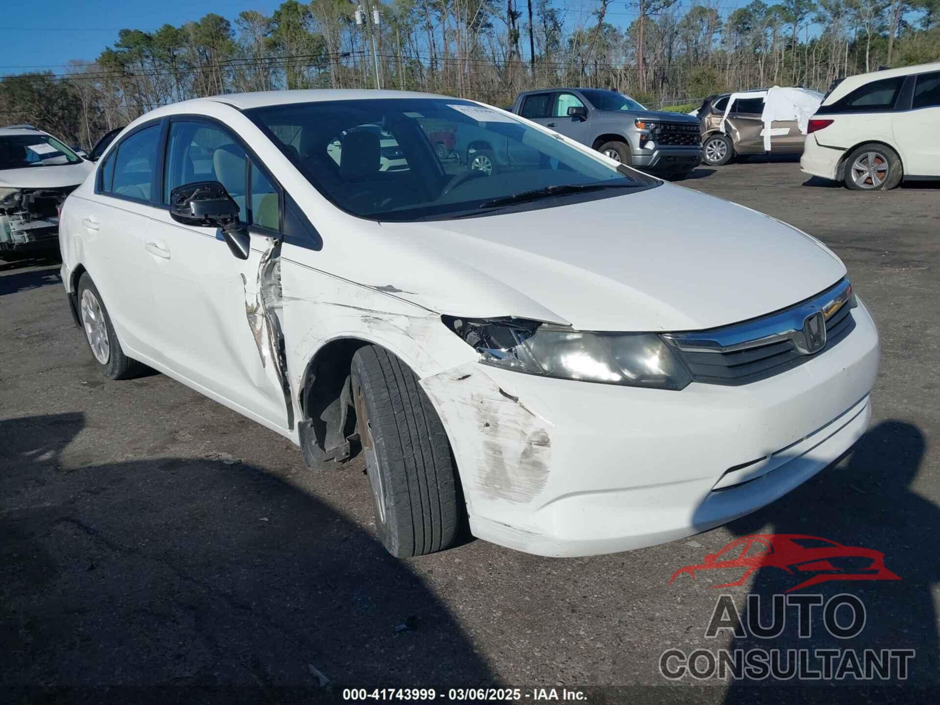 HONDA CIVIC 2012 - 19XFB2F57CE104760