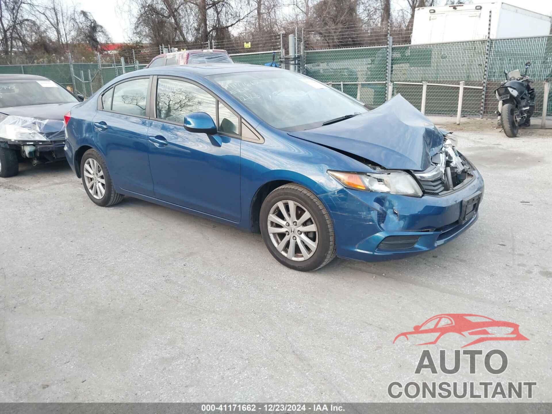 HONDA CIVIC 2012 - 19XFB2F82CE312829