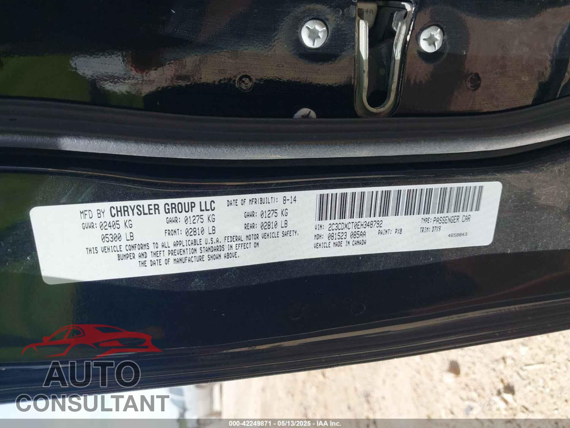 DODGE CHARGER 2014 - 2C3CDXCT0EH348792
