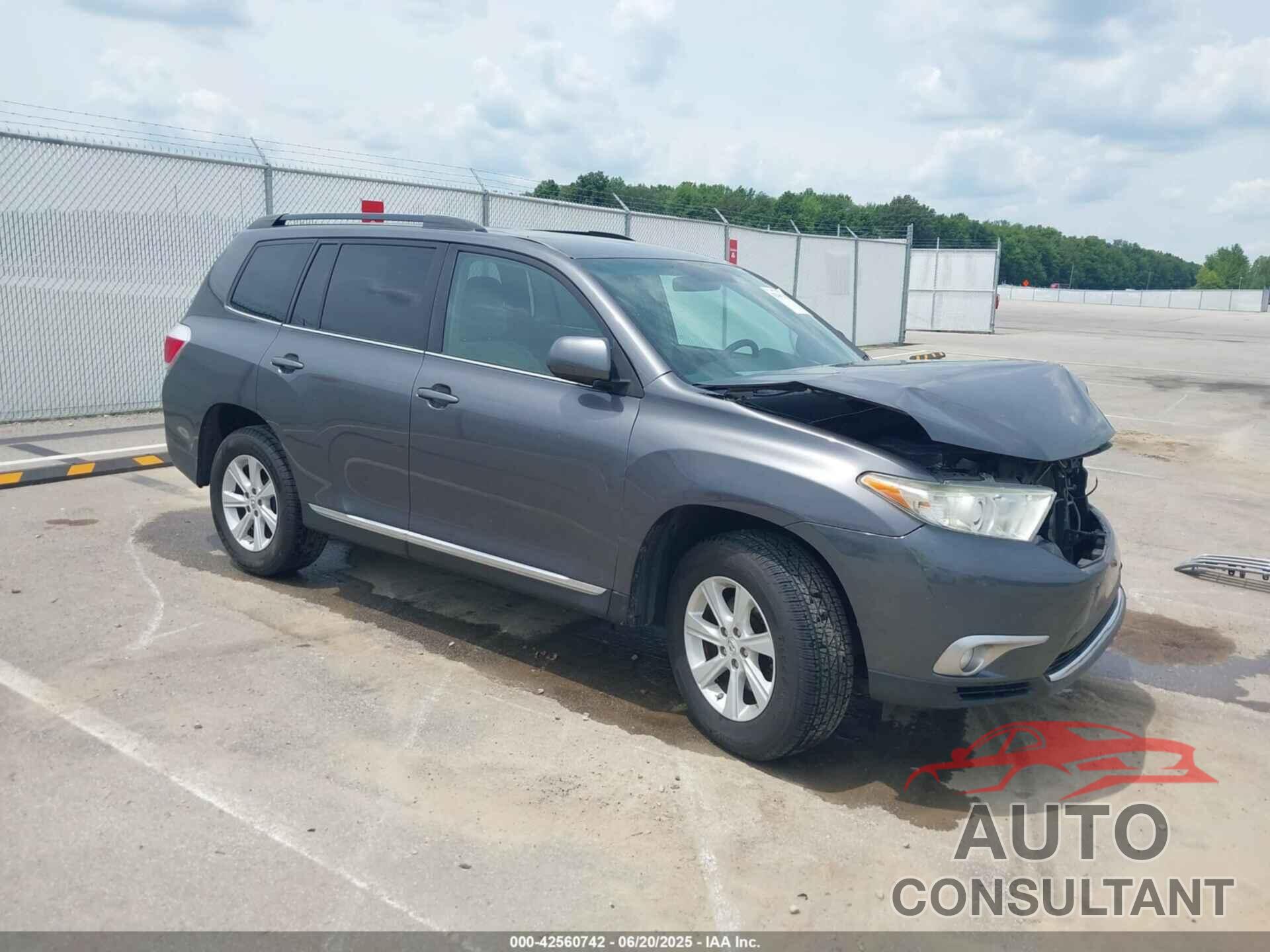 TOYOTA HIGHLANDER 2012 - 5TDZK3EH6CS087910