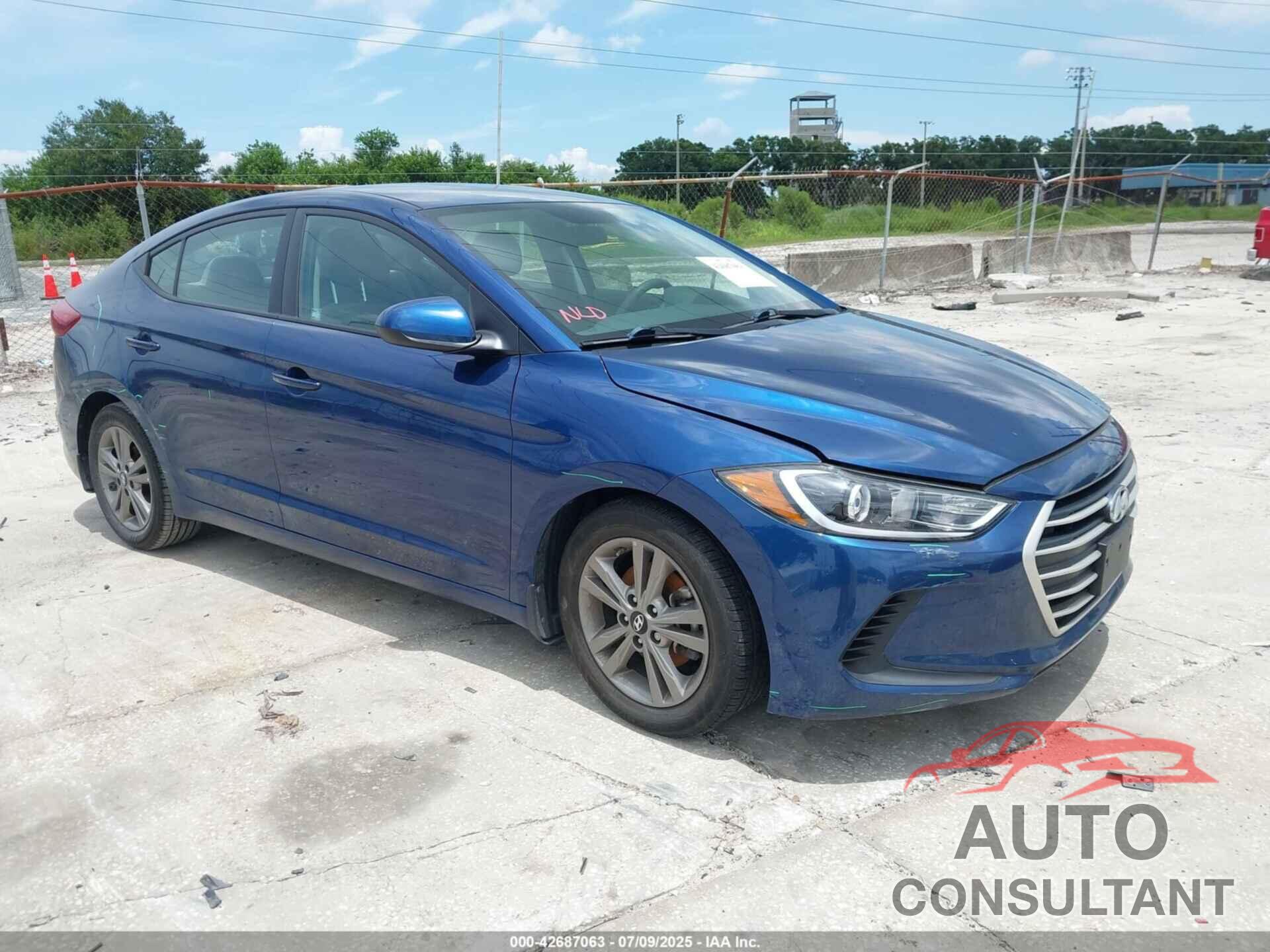 HYUNDAI ELANTRA 2018 - 5NPD84LF9JH330516
