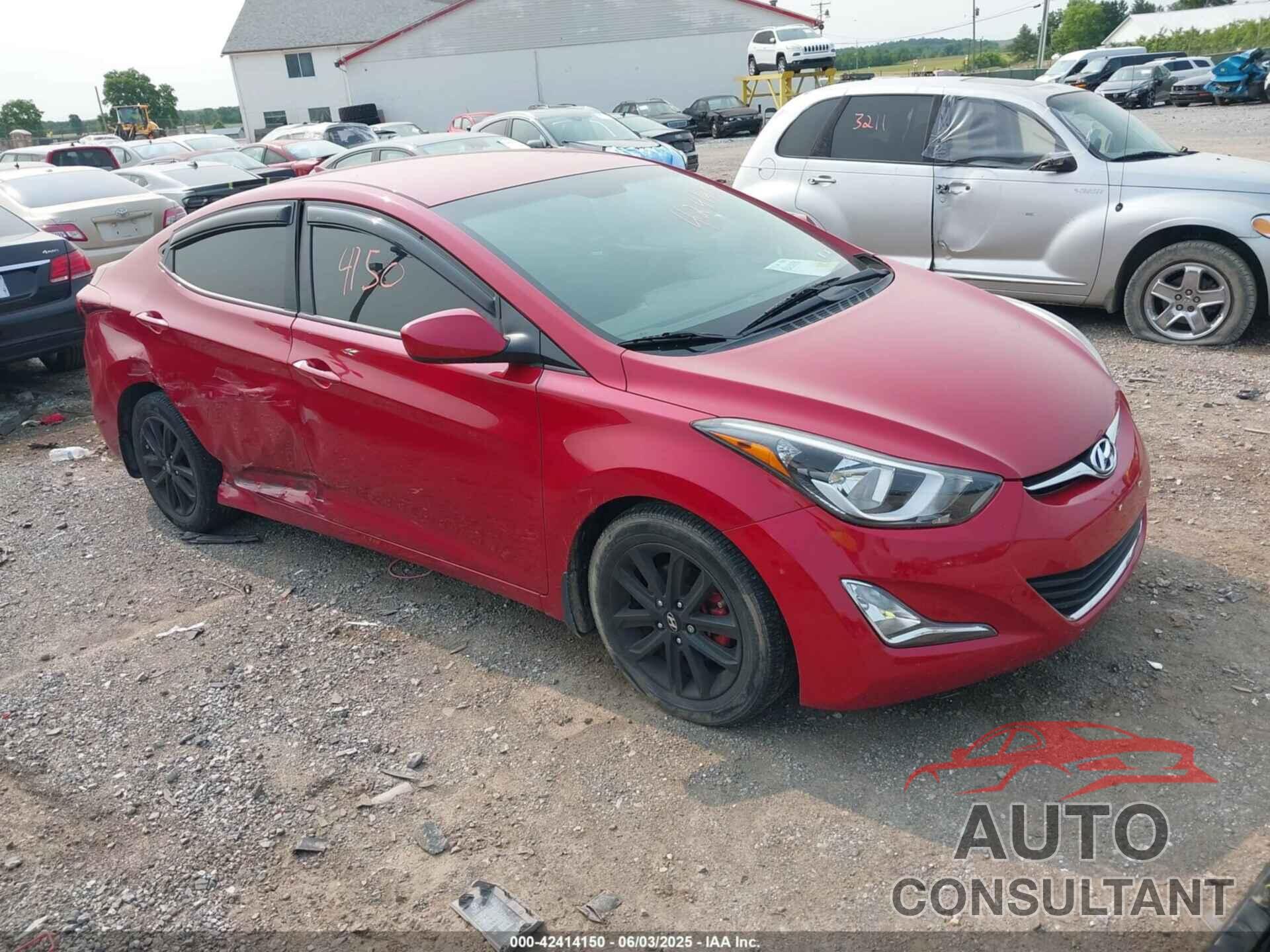 HYUNDAI ELANTRA 2016 - KMHDH4AE9GU545088