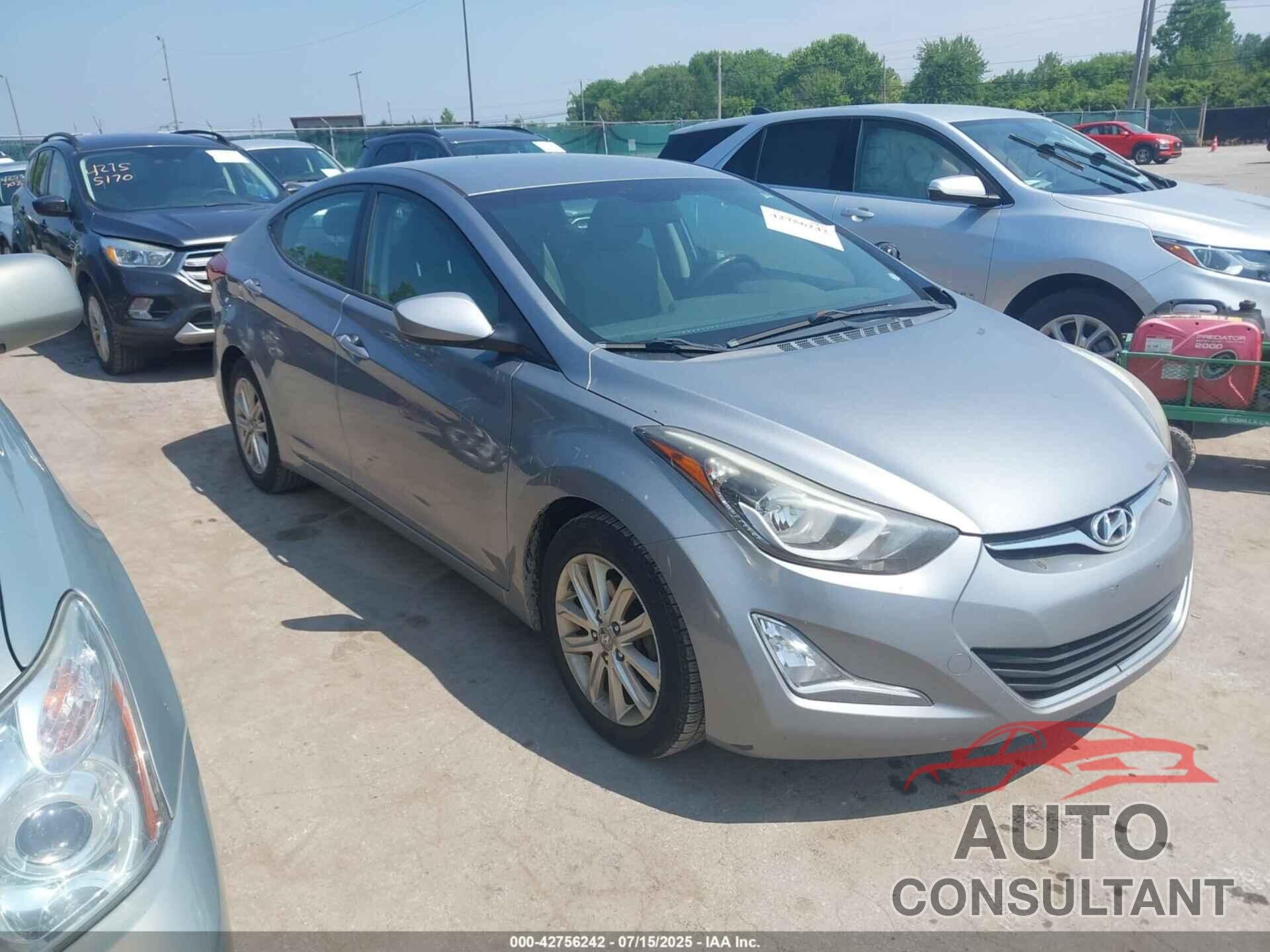 HYUNDAI ELANTRA 2014 - KMHDH4AE5EU161676