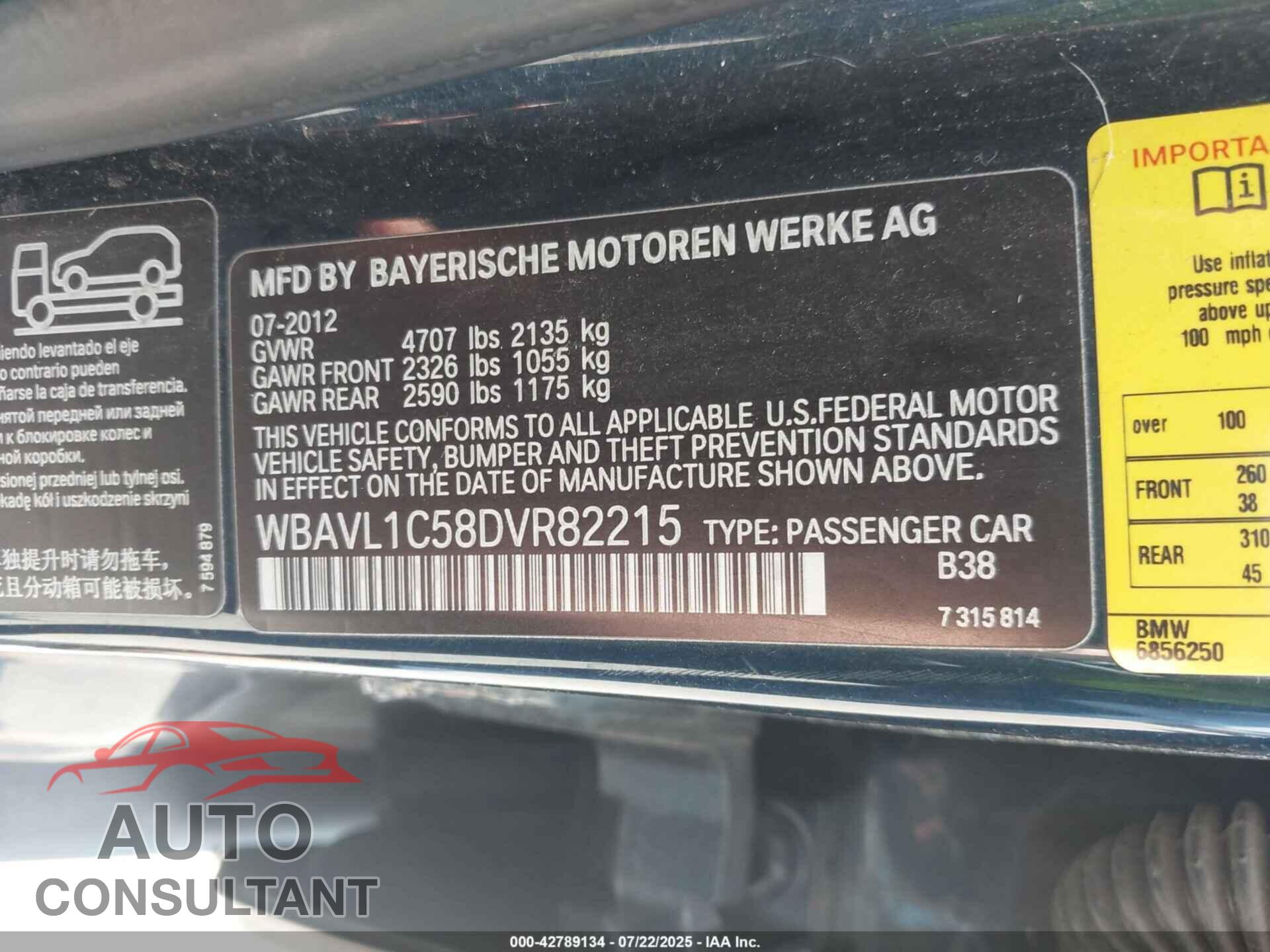 BMW X1 2013 - WBAVL1C58DVR82215
