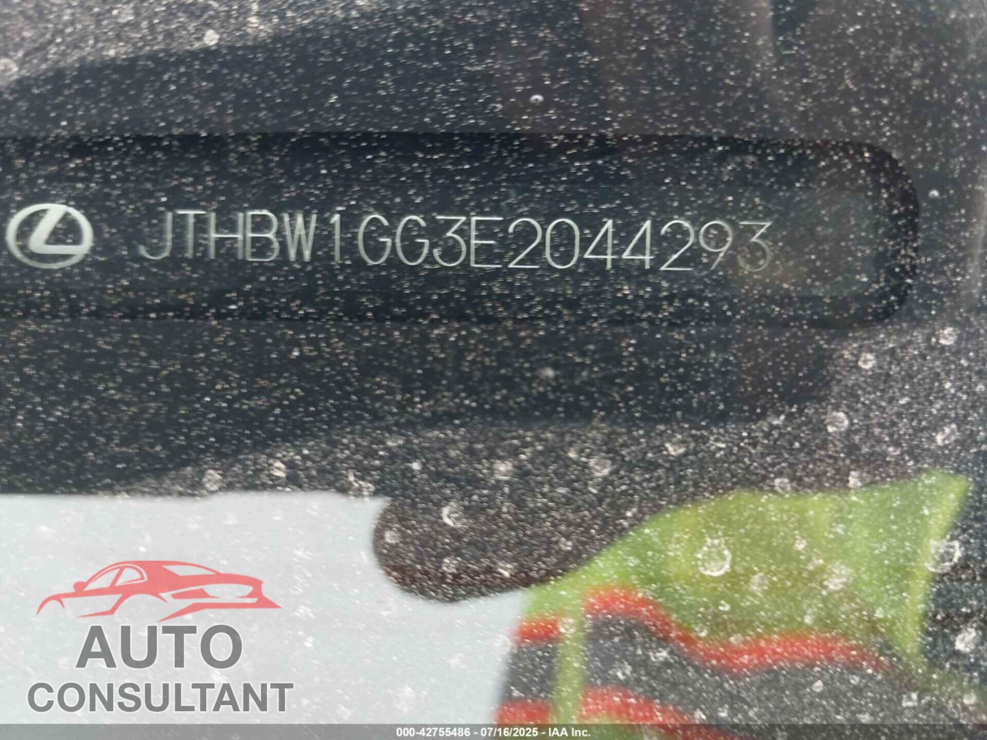 LEXUS ES 2014 - JTHBW1GG3E2044293