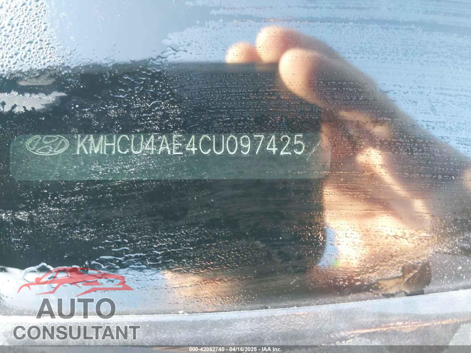 HYUNDAI ACCENT 2012 - KMHCU4AE4CU097425