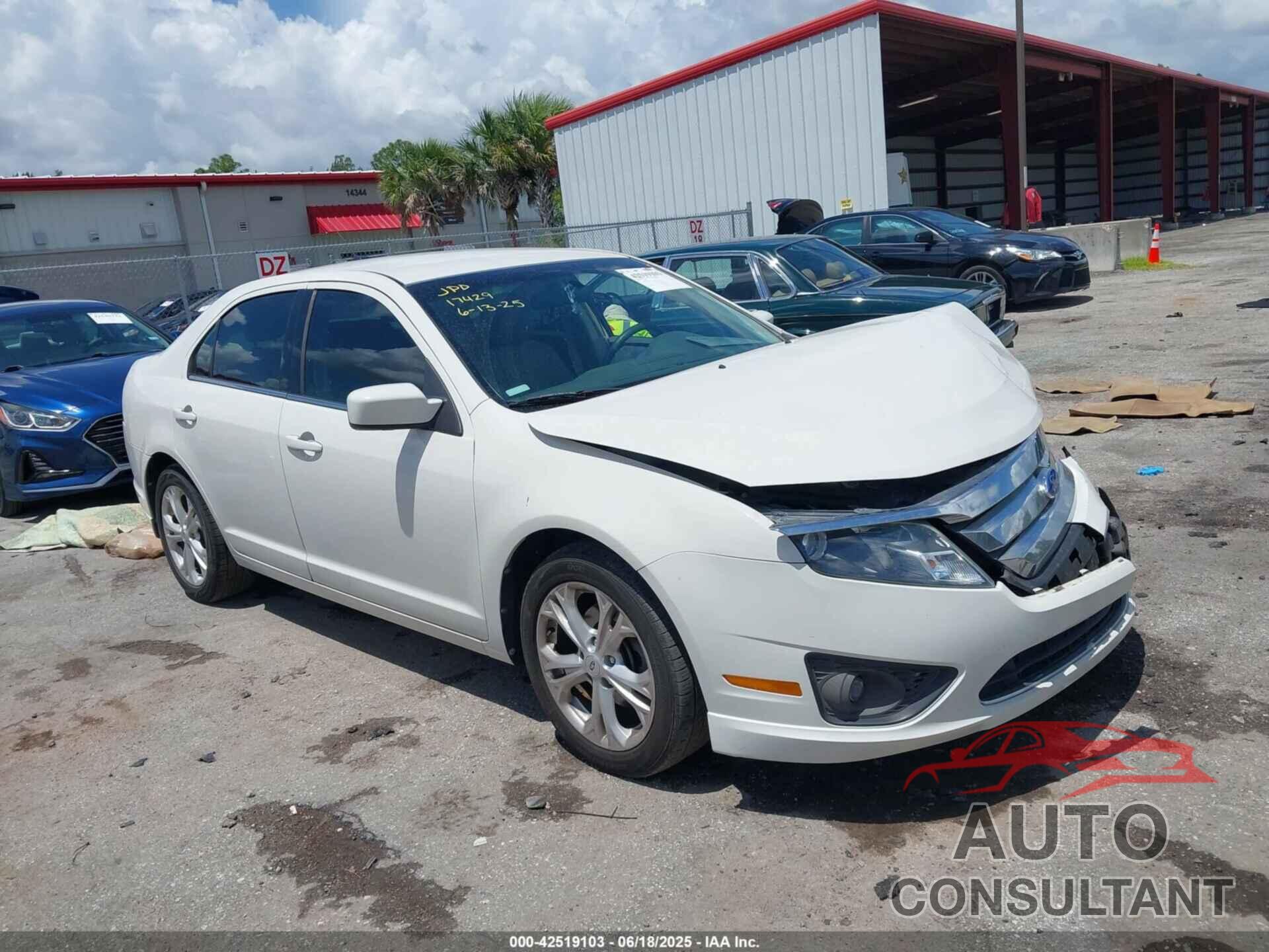 FORD FUSION 2012 - 3FAHP0HA4CR264831