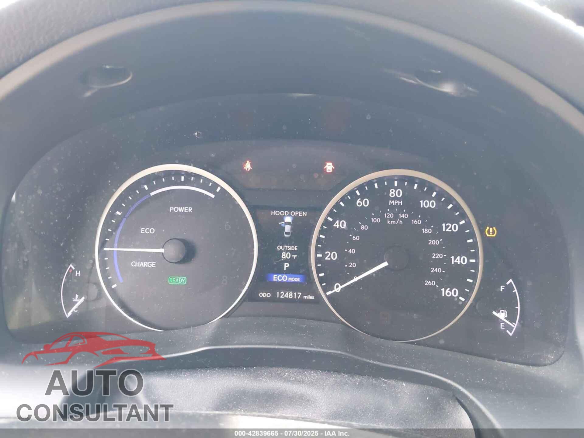 LEXUS ES 300H 2013 - JTHBW1GGXD2005652