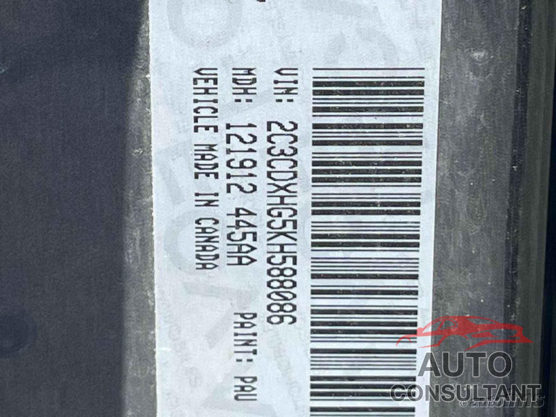 DODGE CHARGER 2019 - 2C3CDXHG5KH588086
