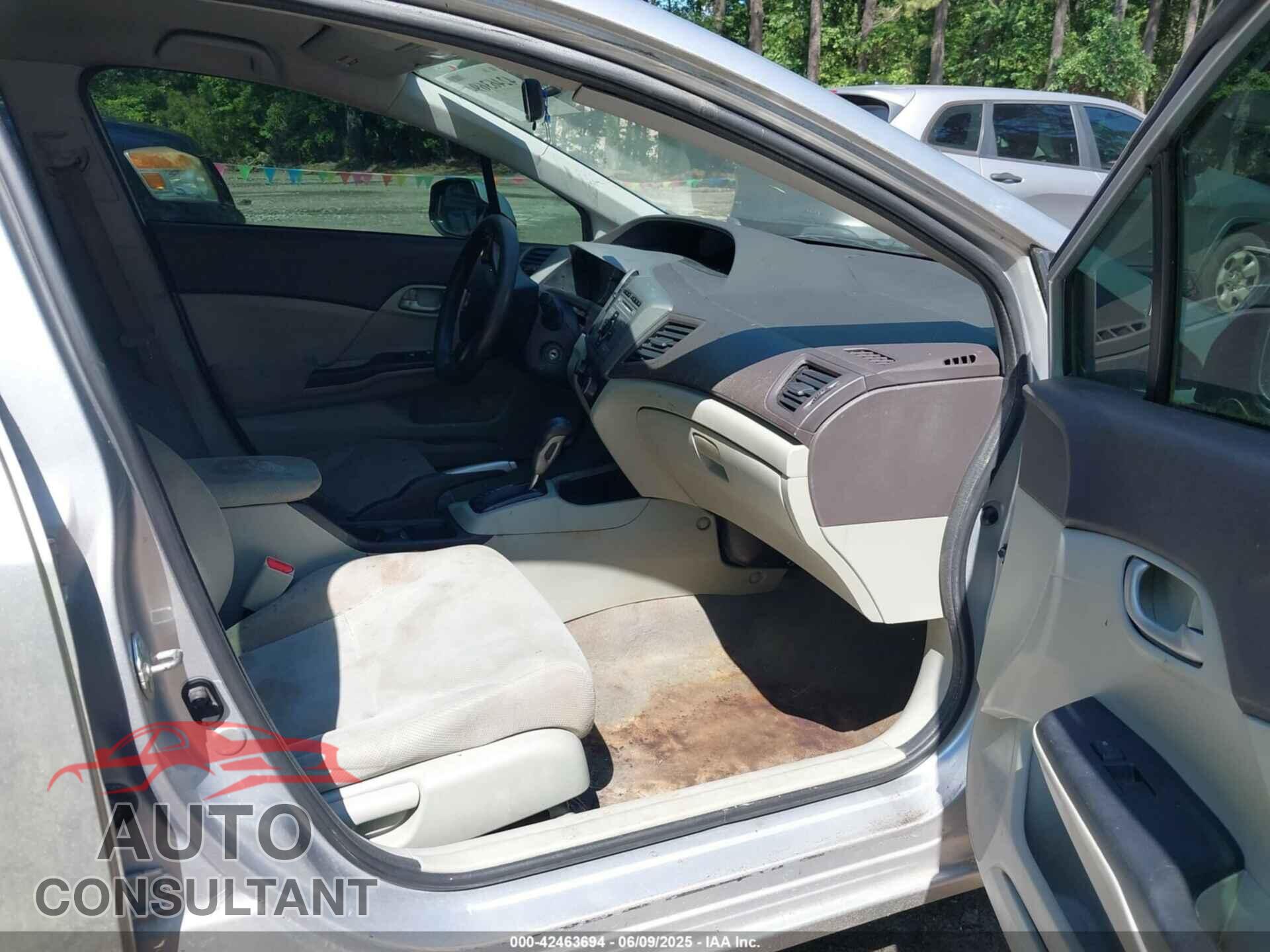 HONDA CIVIC 2012 - 19XFB2F57CE081626