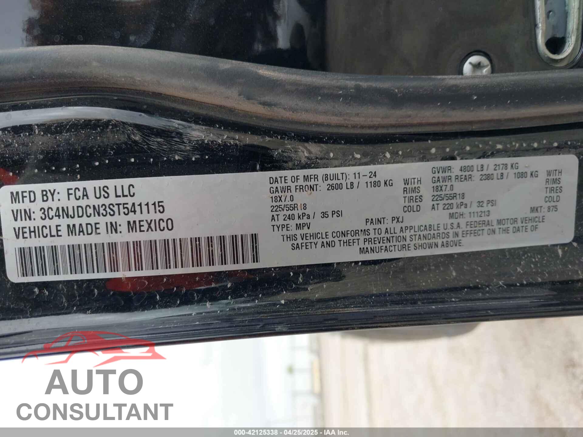 JEEP COMPASS 2025 - 3C4NJDCN3ST541115