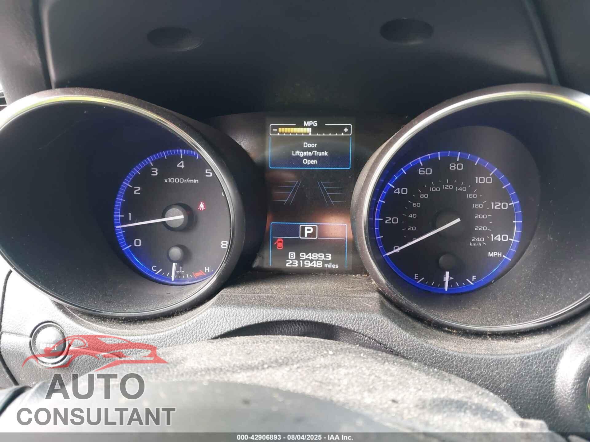 SUBARU OUTBACK 2015 - 4S4BSANC9F3330492
