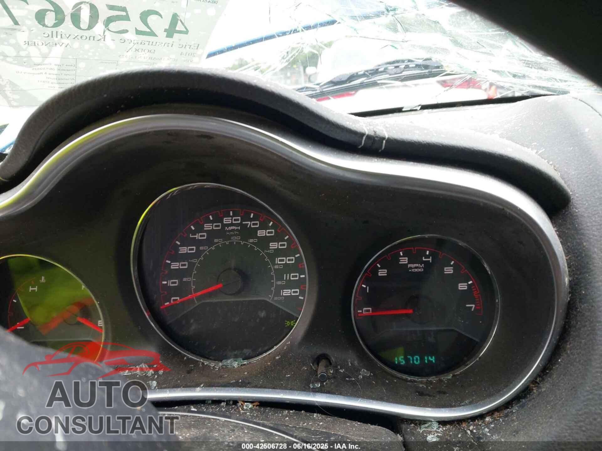 DODGE AVENGER 2014 - 1C3CDZAB3EN131525