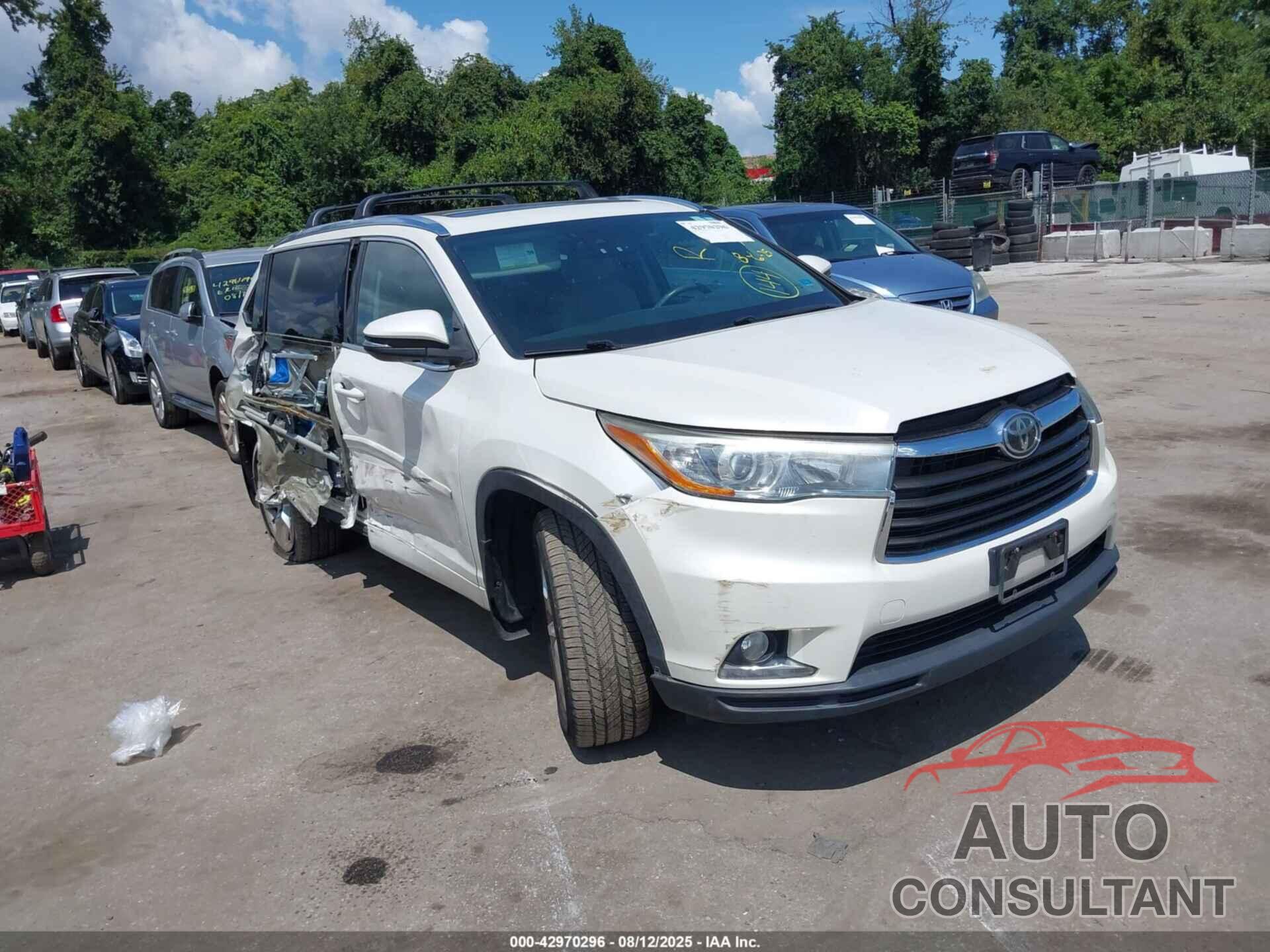 TOYOTA HIGHLANDER 2016 - 5TDDKRFH1GS339306