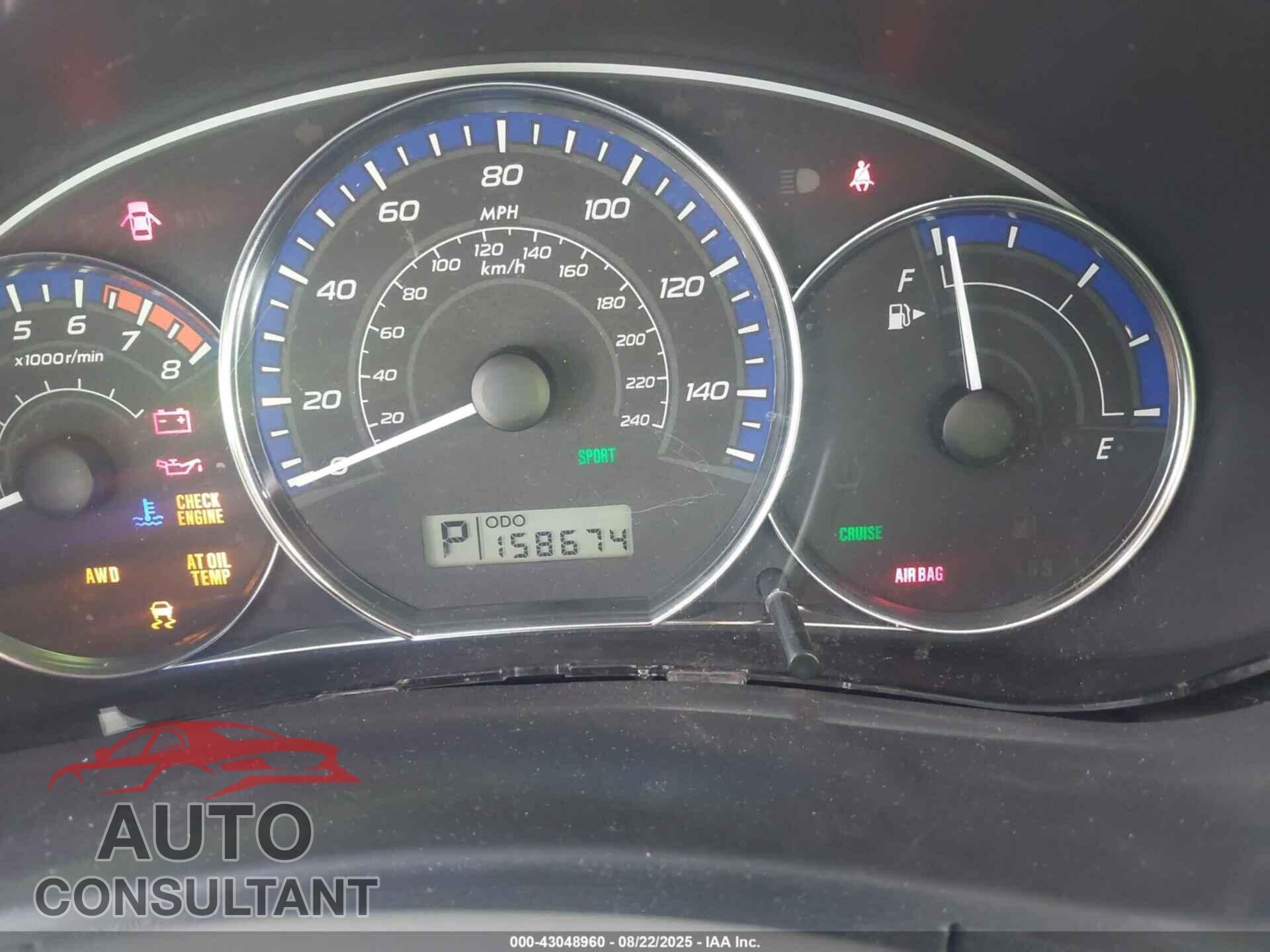 SUBARU FORESTER 2011 - JF2SHADC8BH782274