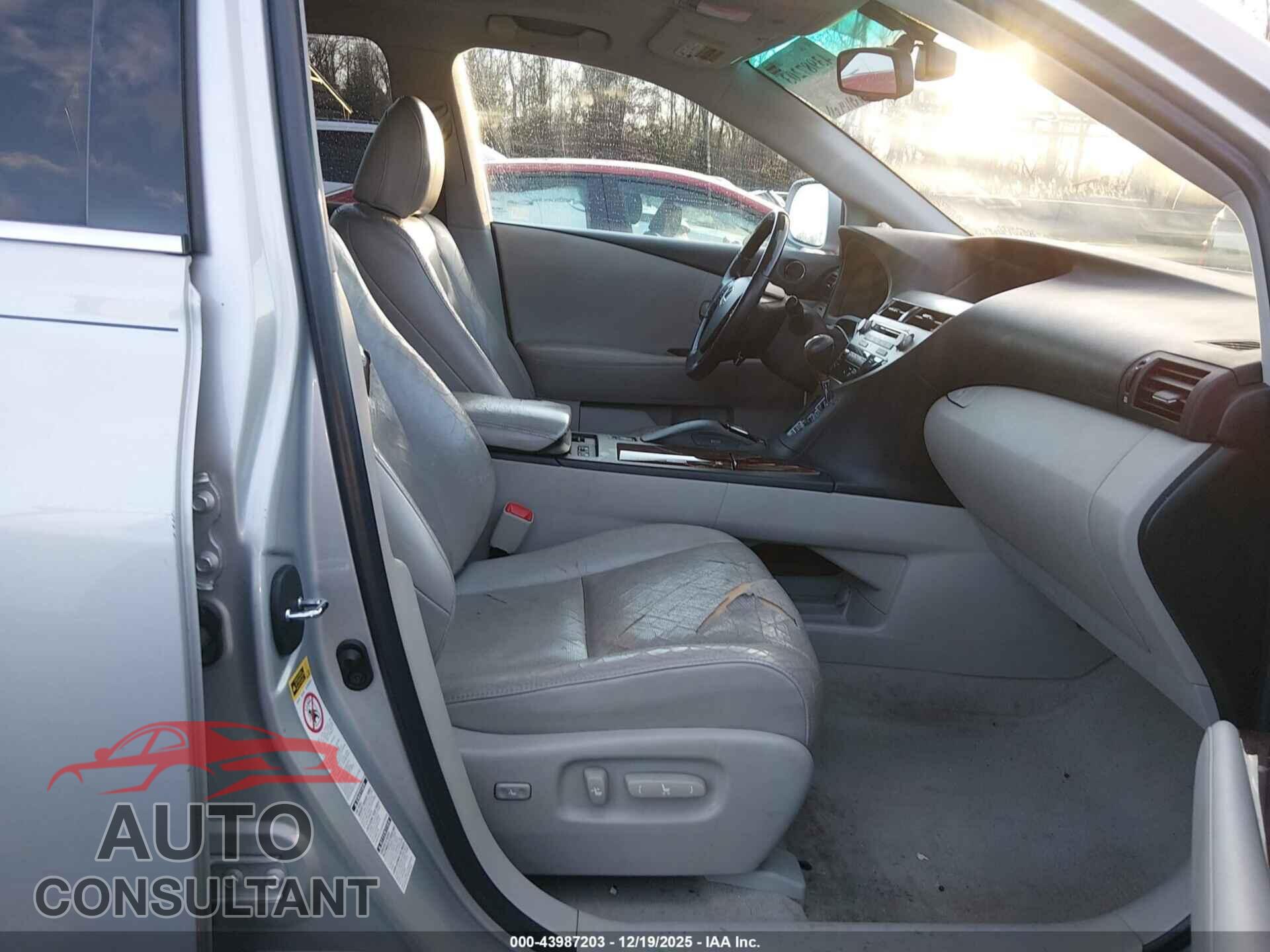 LEXUS RX 350 2011 - 2T2BK1BA8BC081347