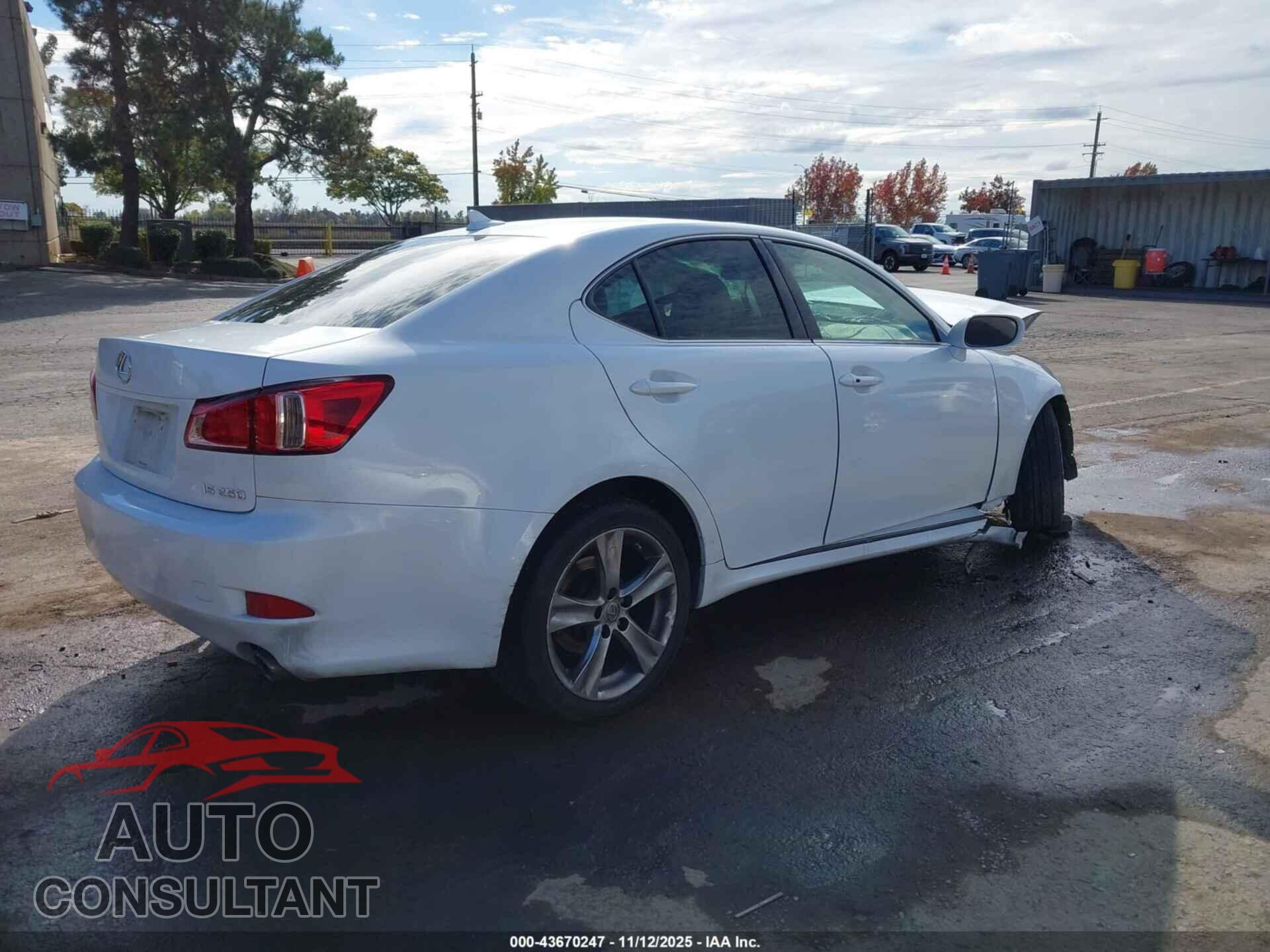 LEXUS IS 250 2012 - JTHBF5C2XC5165612