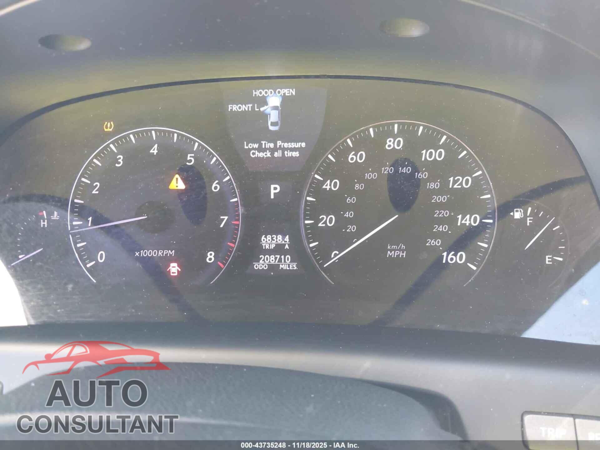 LEXUS LS 460 2012 - JTHGL5EF4C5046470