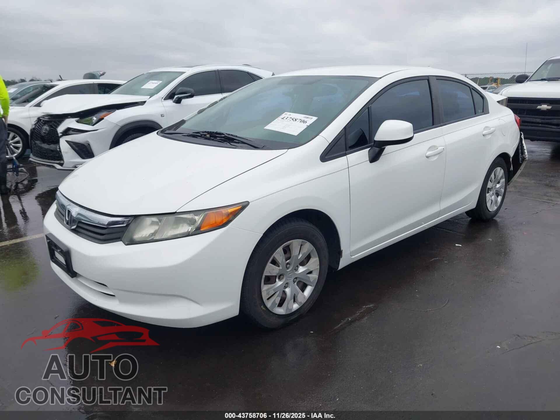 HONDA CIVIC 2012 - 19XFB2F58CE090643